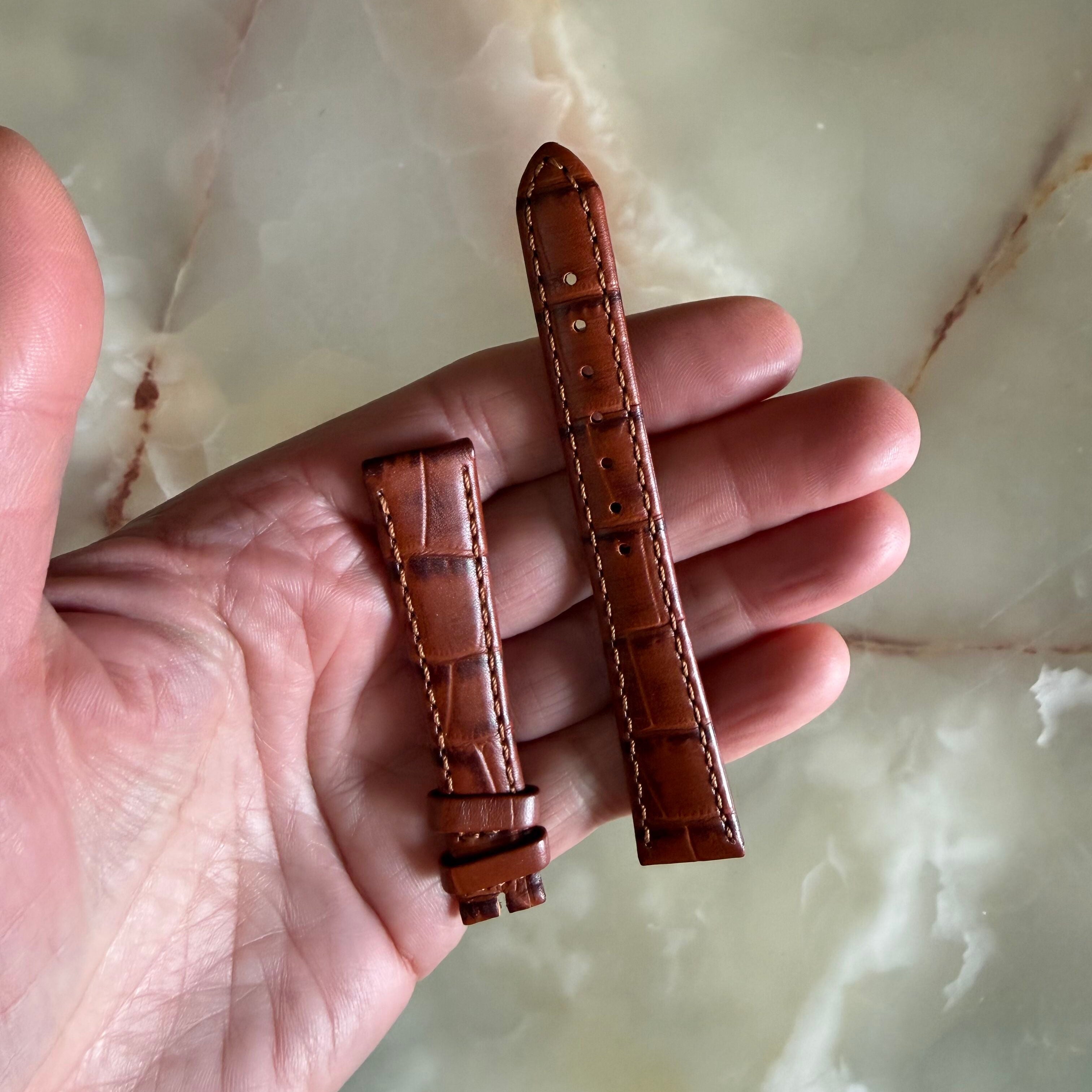 Authentic Longines Brown Leather Watch Band Strap 15mm