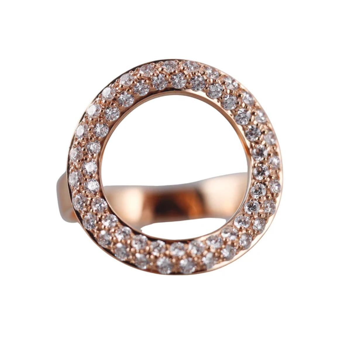 Idole De Christofle Gold Diamond Deck Ring 6803753