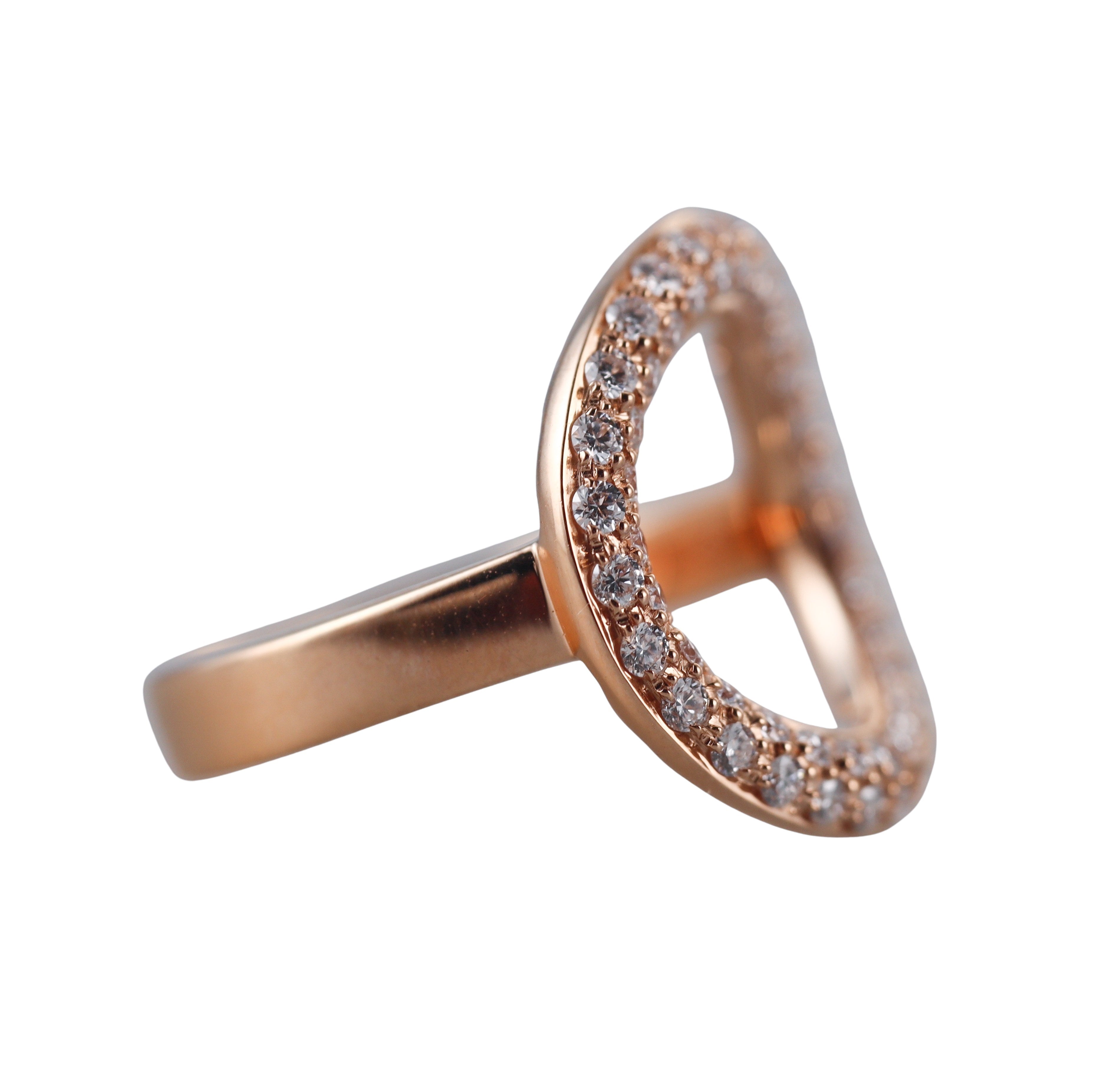 Idole De Christofle Gold Diamond Deck Ring 6803753