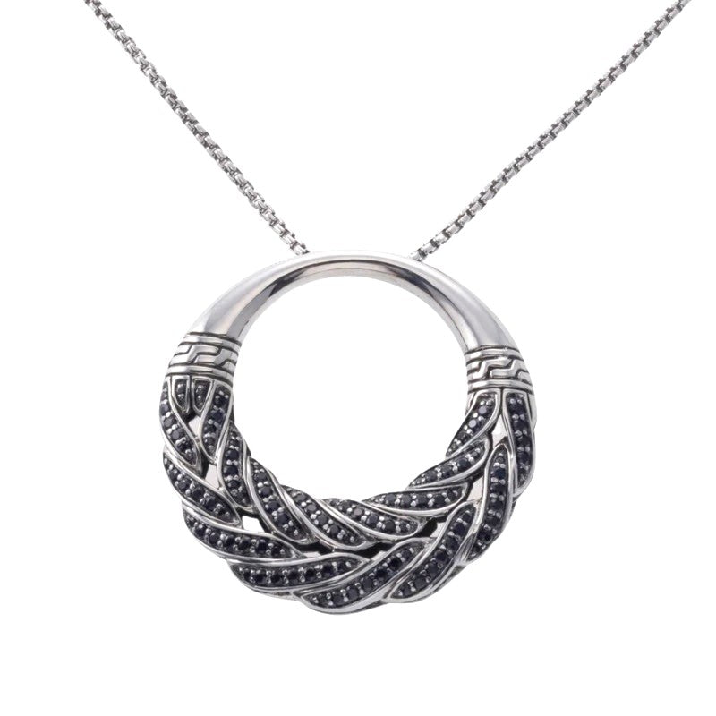 John Hardy Classic Chain Sterling Silver Black Spinel Necklace Retail Value