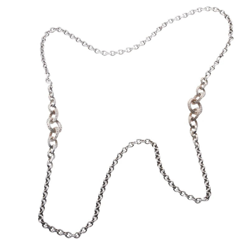 John Hardy Classic Chain Sterling Silver Rolo Necklace Retail Value $1195