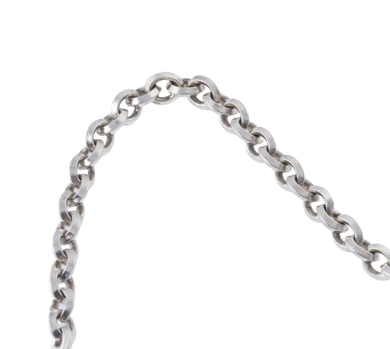 John Hardy Classic Chain Sterling Silver Rolo Necklace Retail Value $1195