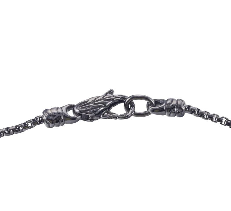 John Hardy Modern Chain Rhodium Sterling Silver Diamond Pendant Necklace OG-2616