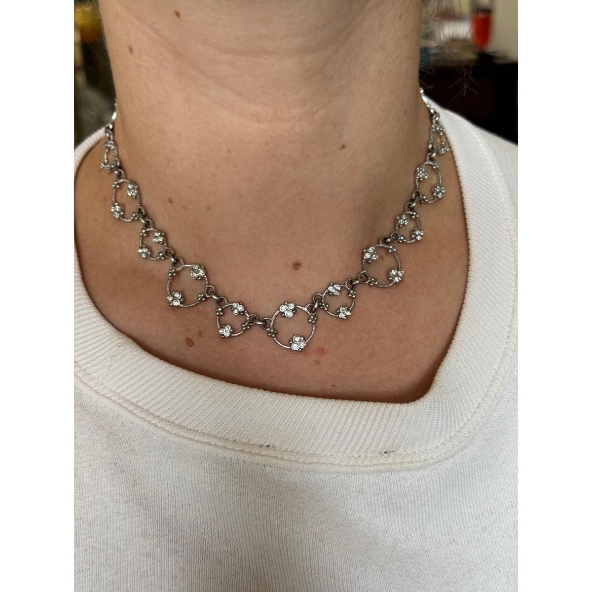 Judith Ripka 18k Gold Diamond Necklace