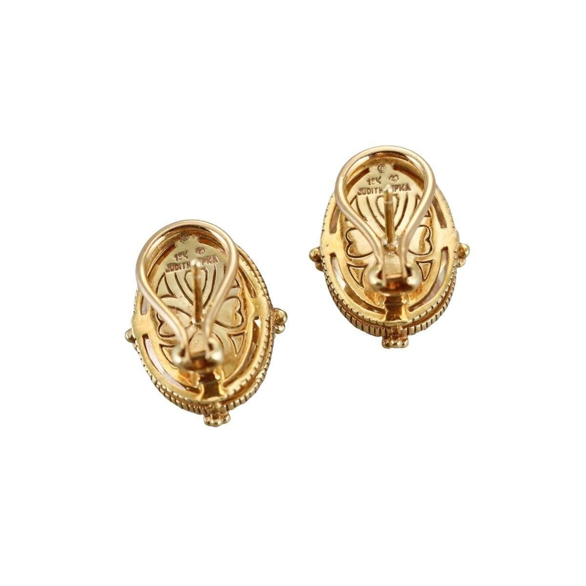 Judith Ripka Canary Crystal Diamond 18k Gold Earrings
