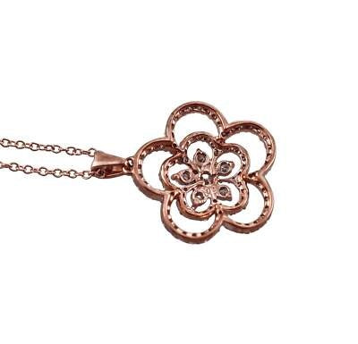 Kallati Diamond Flower 9k Gold Pendant Necklace