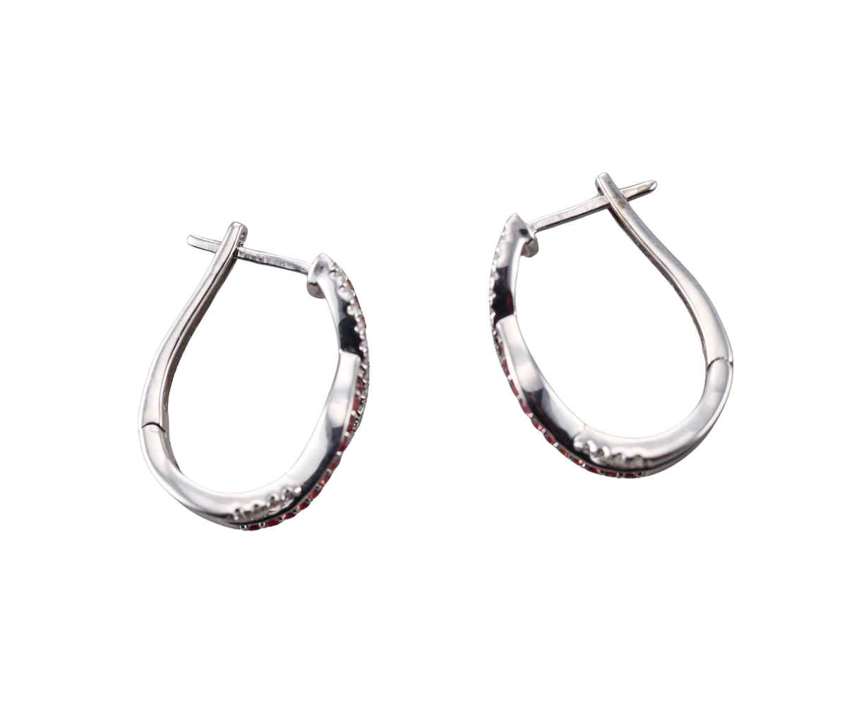 Kallati Gold Diamond Pink Sapphire Earrings