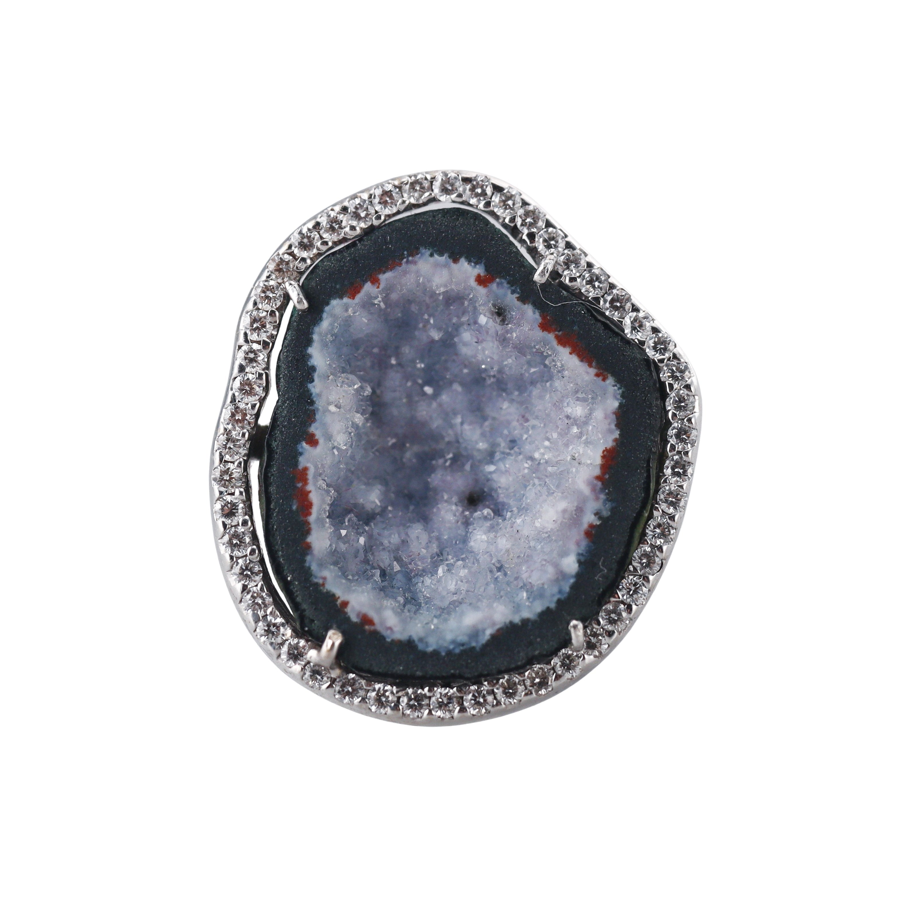 Kimberly McDonald Rockras 18k Gold Druzy Geode Diamond Ring