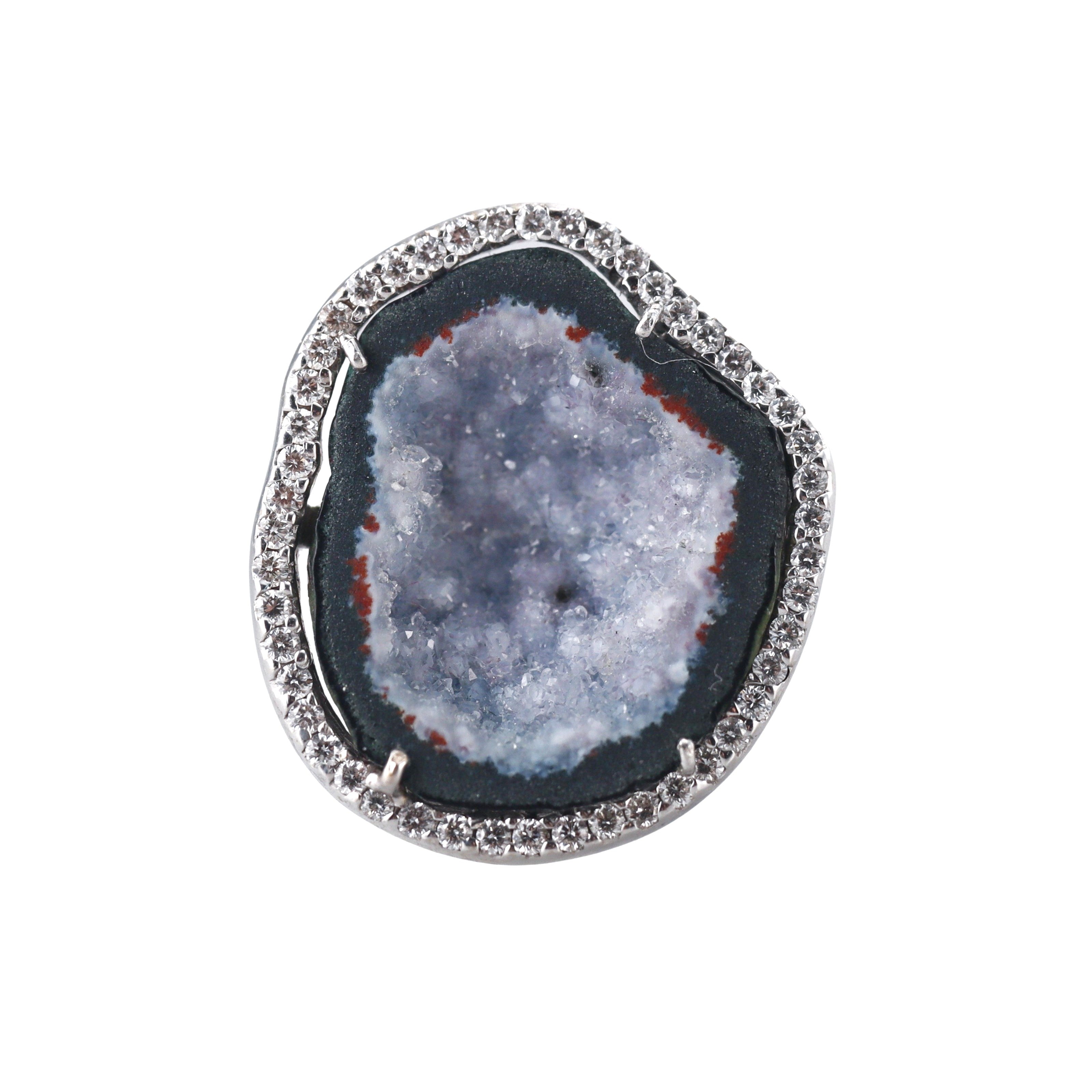Kimberly McDonald Rockras 18k Gold Druzy Geode Diamond Ring