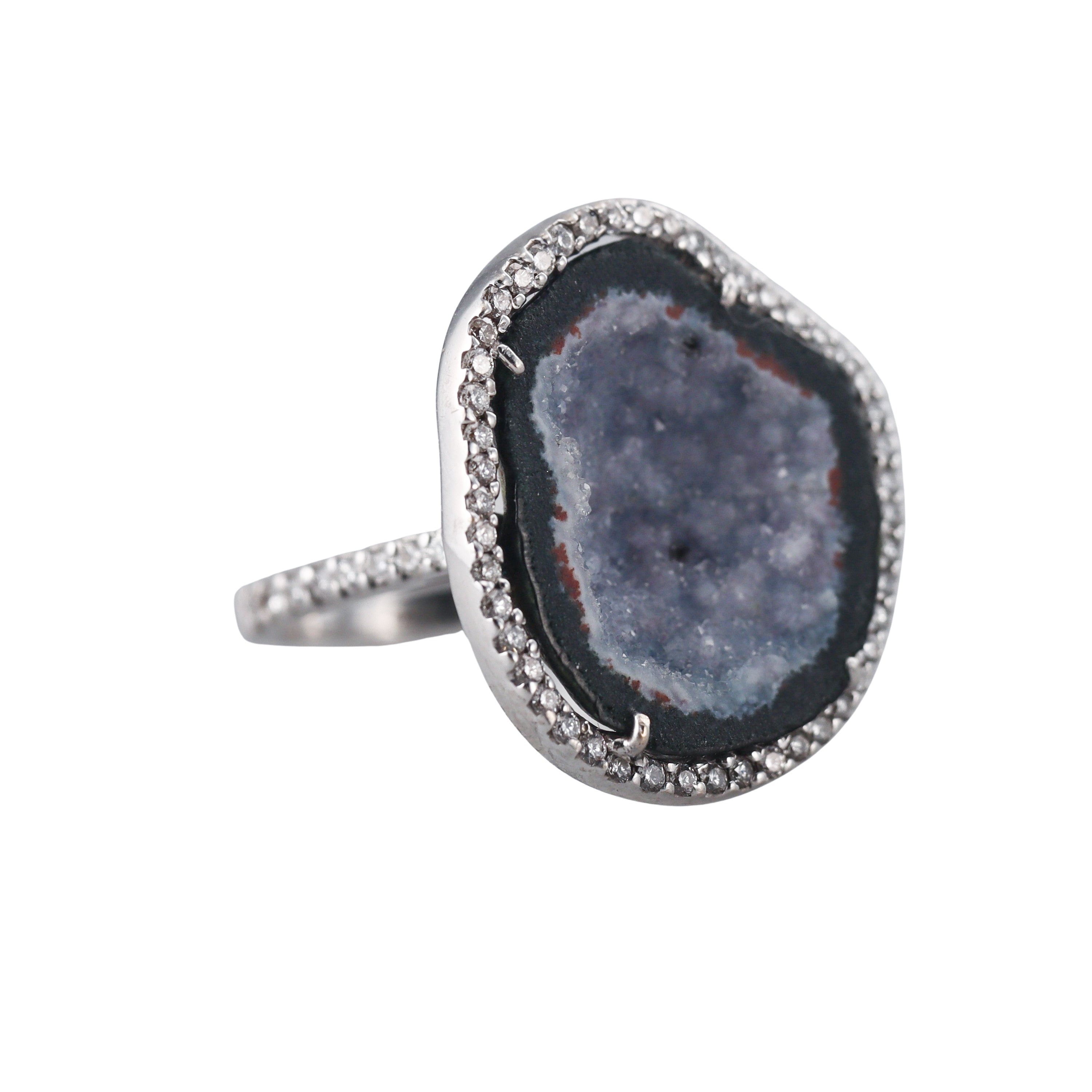 Kimberly McDonald Rockras 18k Gold Druzy Geode Diamond Ring