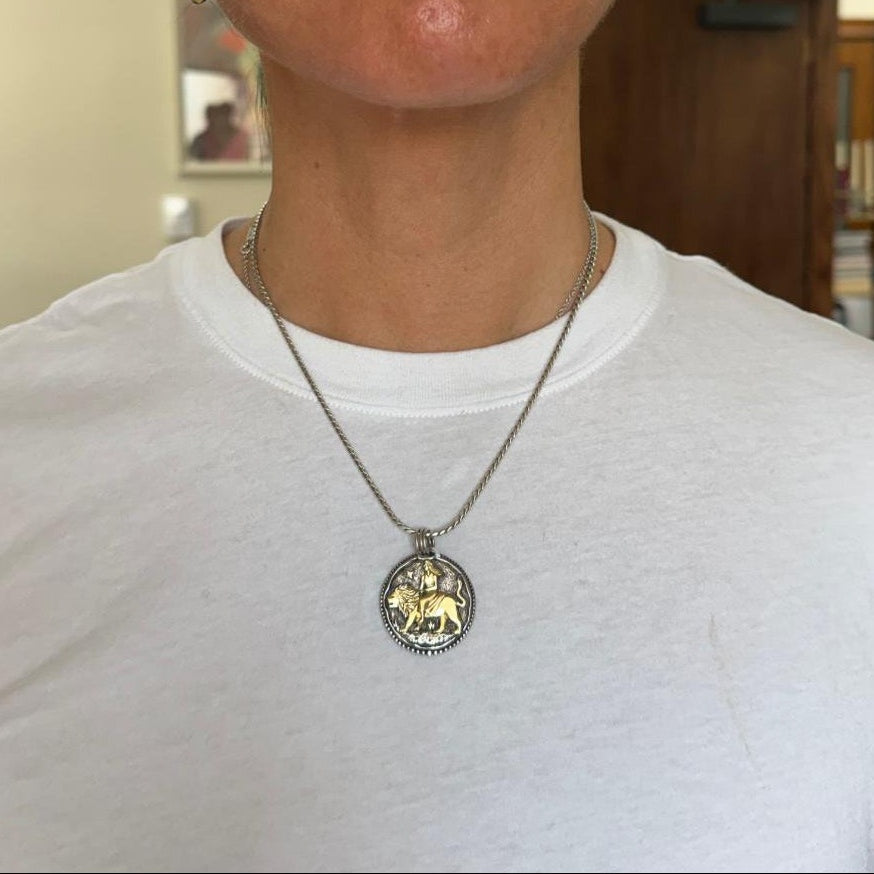 Konstantino 18k Yellow Gold Sterling Zodiac Pendant Necklace