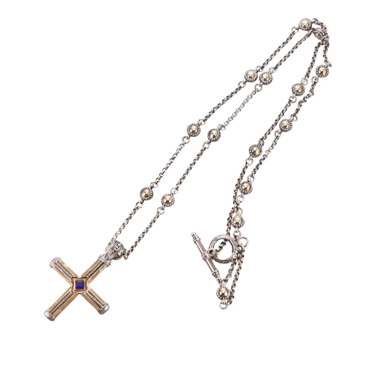 Konstantino Orpheus 18k Sterling Cross Pendant Necklace