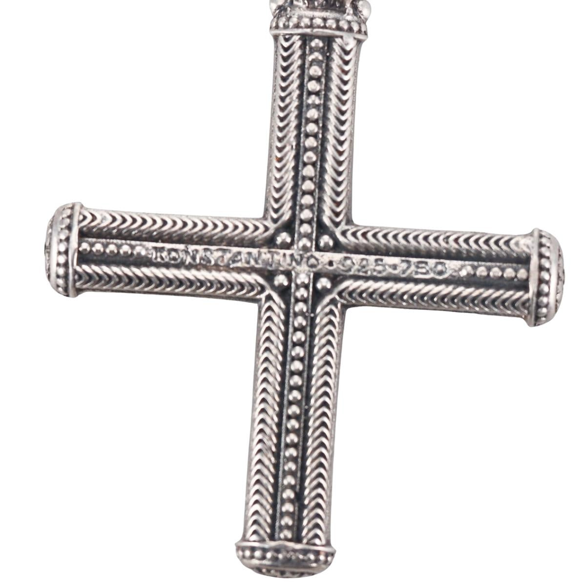 Konstantino Orpheus 18k Sterling Cross Pendant Necklace