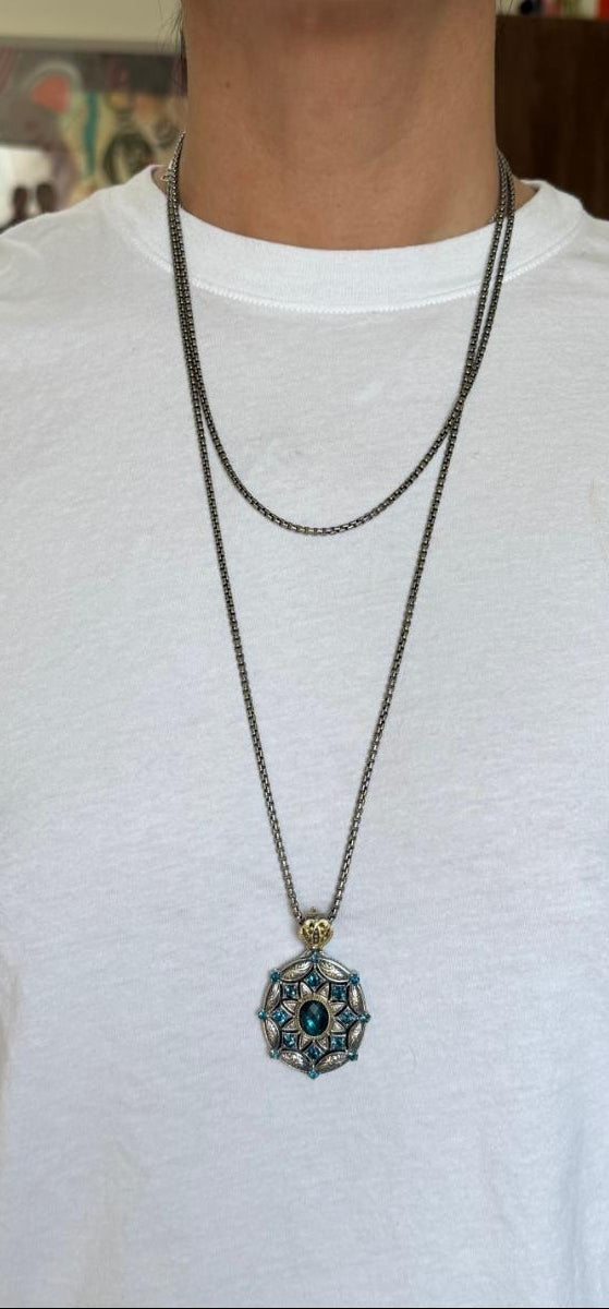 Konstantino Thalassa 18k Yellow Gold Sterling Topaz Pendant Necklace