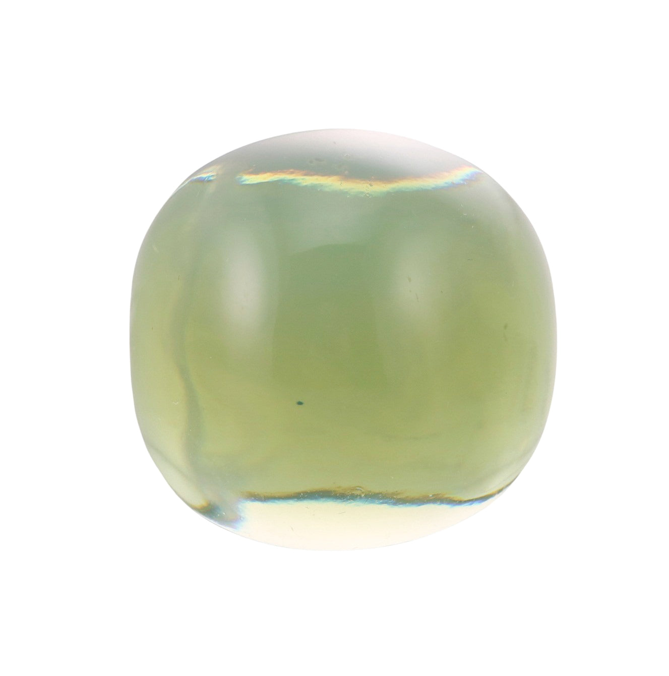 Lalique Cabochon Light Green Crystal Ring