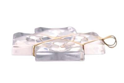 Large Baccarat 18k Crystal Cross Pendant