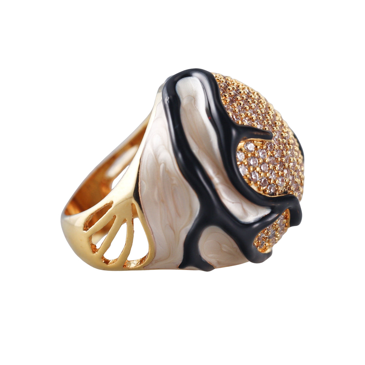 Lauren G Adams Crystal Enamel Cocktail Ring