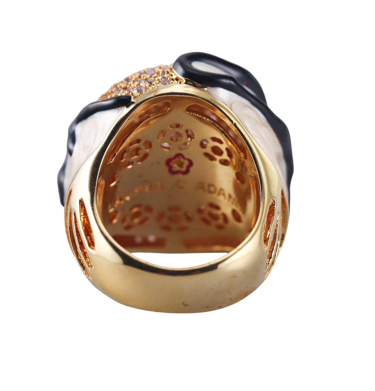 Lauren G Adams Crystal Enamel Cocktail Ring