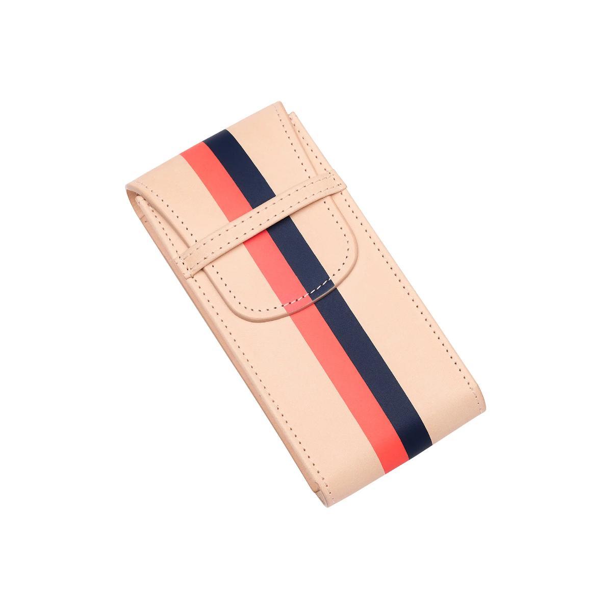 Rapport London X La Californienne Vegan Leather Single Watch Pouch in Red/Navy