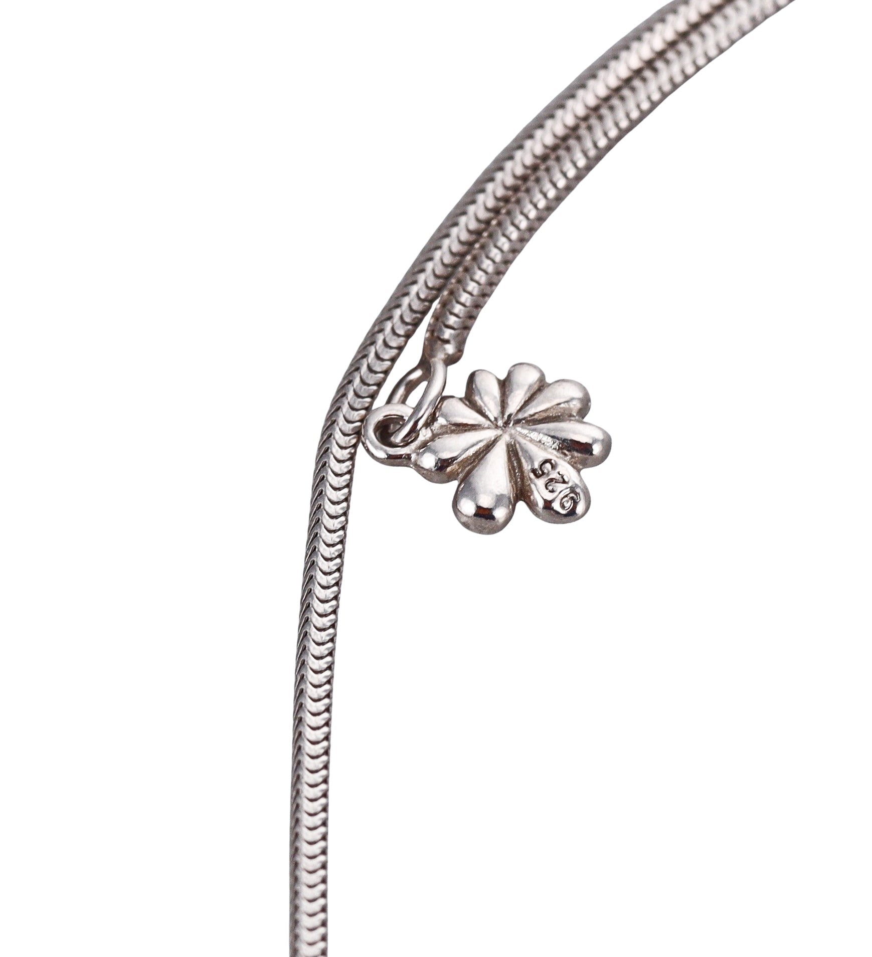 MarahLago Rina Silver Larimar White Sapphire Teardrop Pendant Necklace