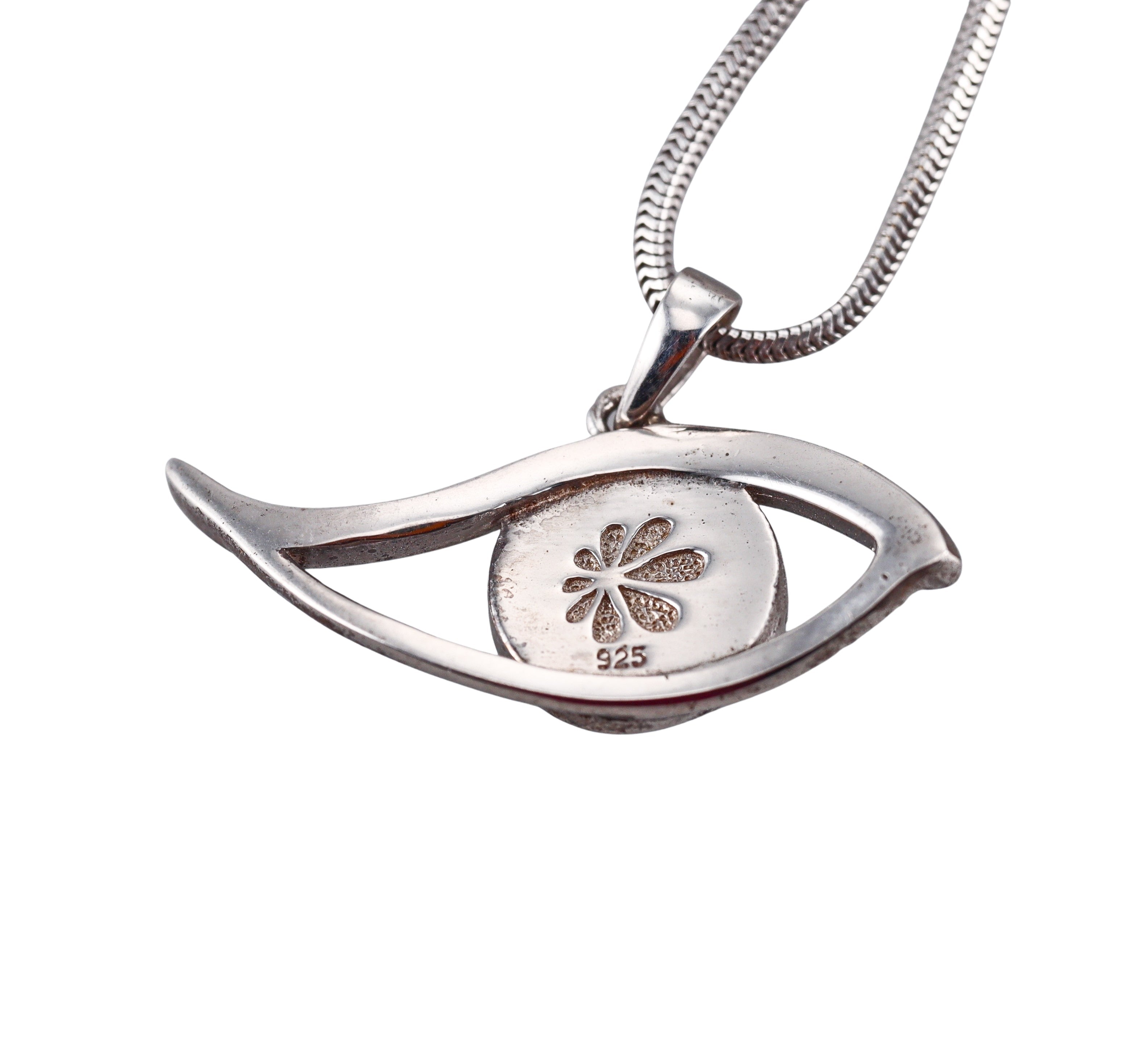 MarahLago Sterling Silver Larimar Evil Eye Sapphire Pendant Necklace Retail $224