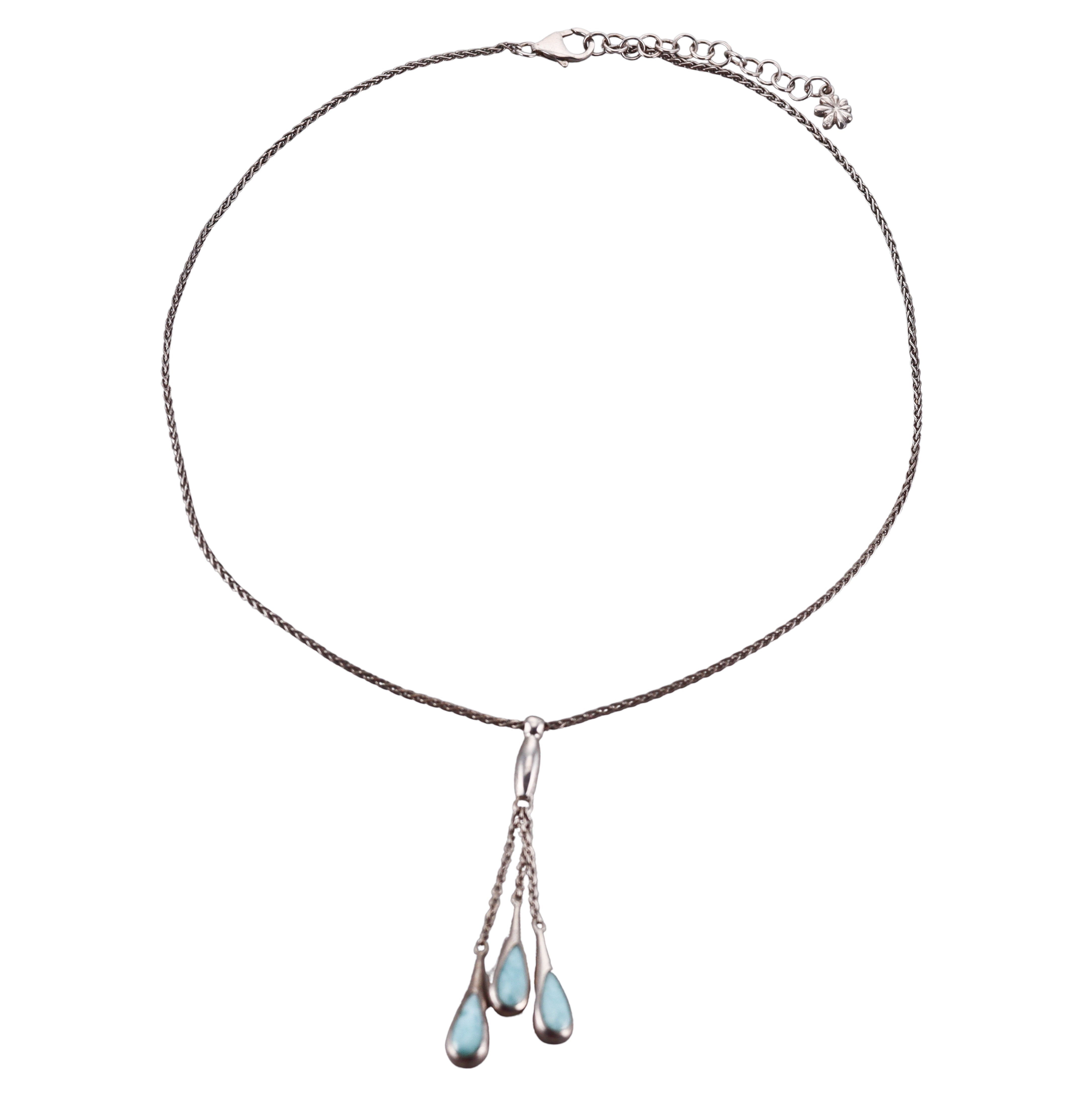 MarahLago Sterling Silver Larimar Indra Pendant Necklace Retail $518
