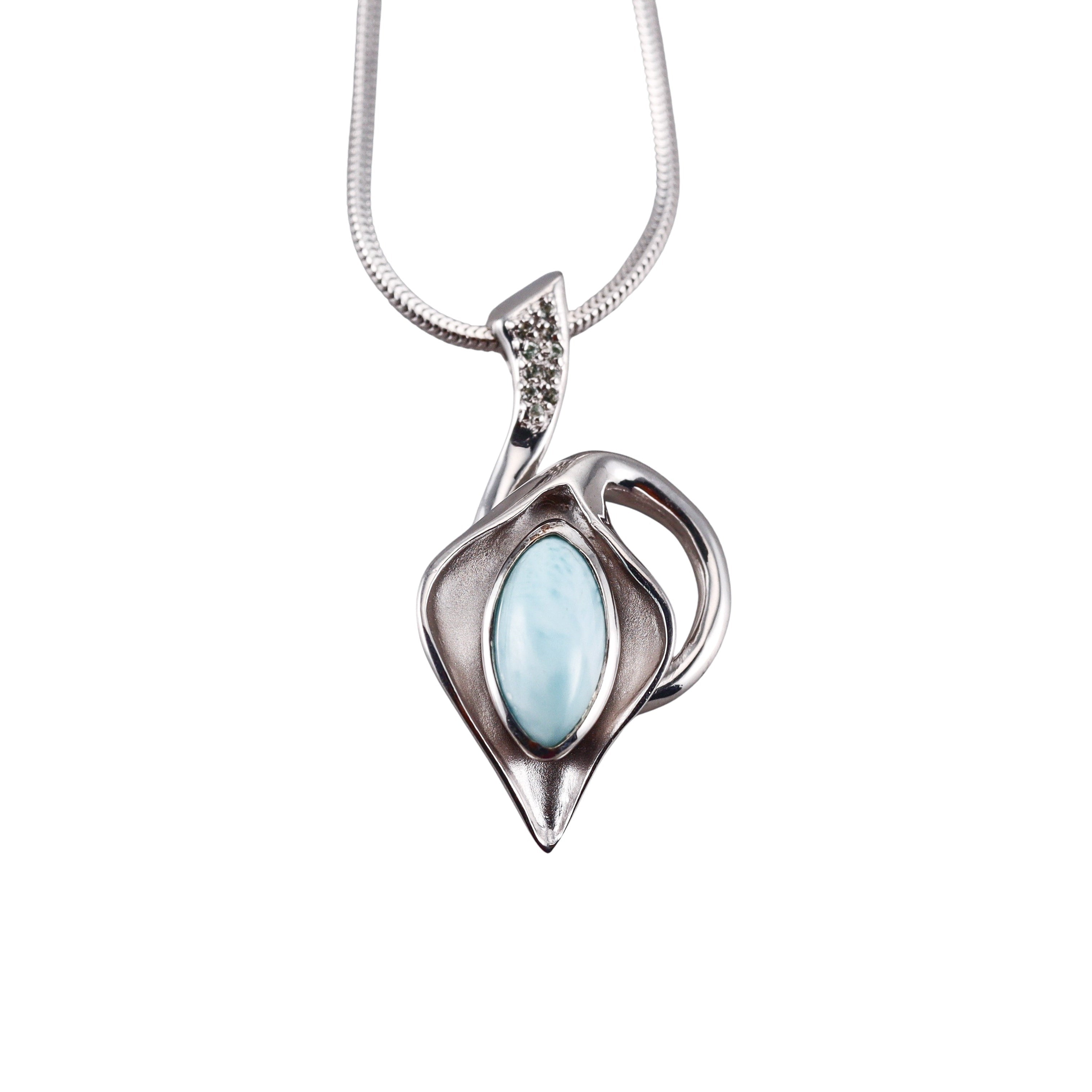MarahLago Sterling Silver Larimar Pendant Necklace