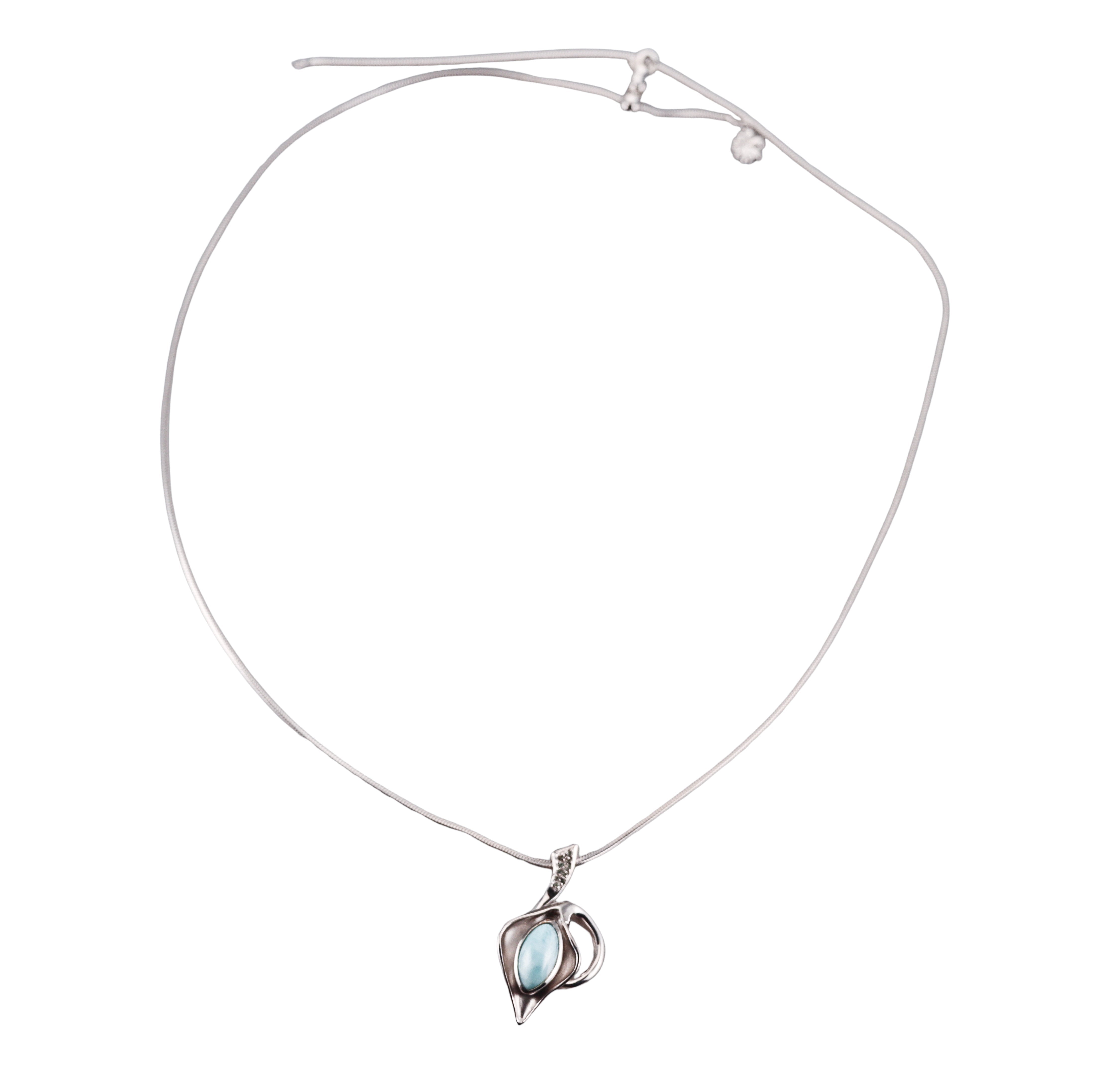 MarahLago Sterling Silver Larimar Pendant Necklace
