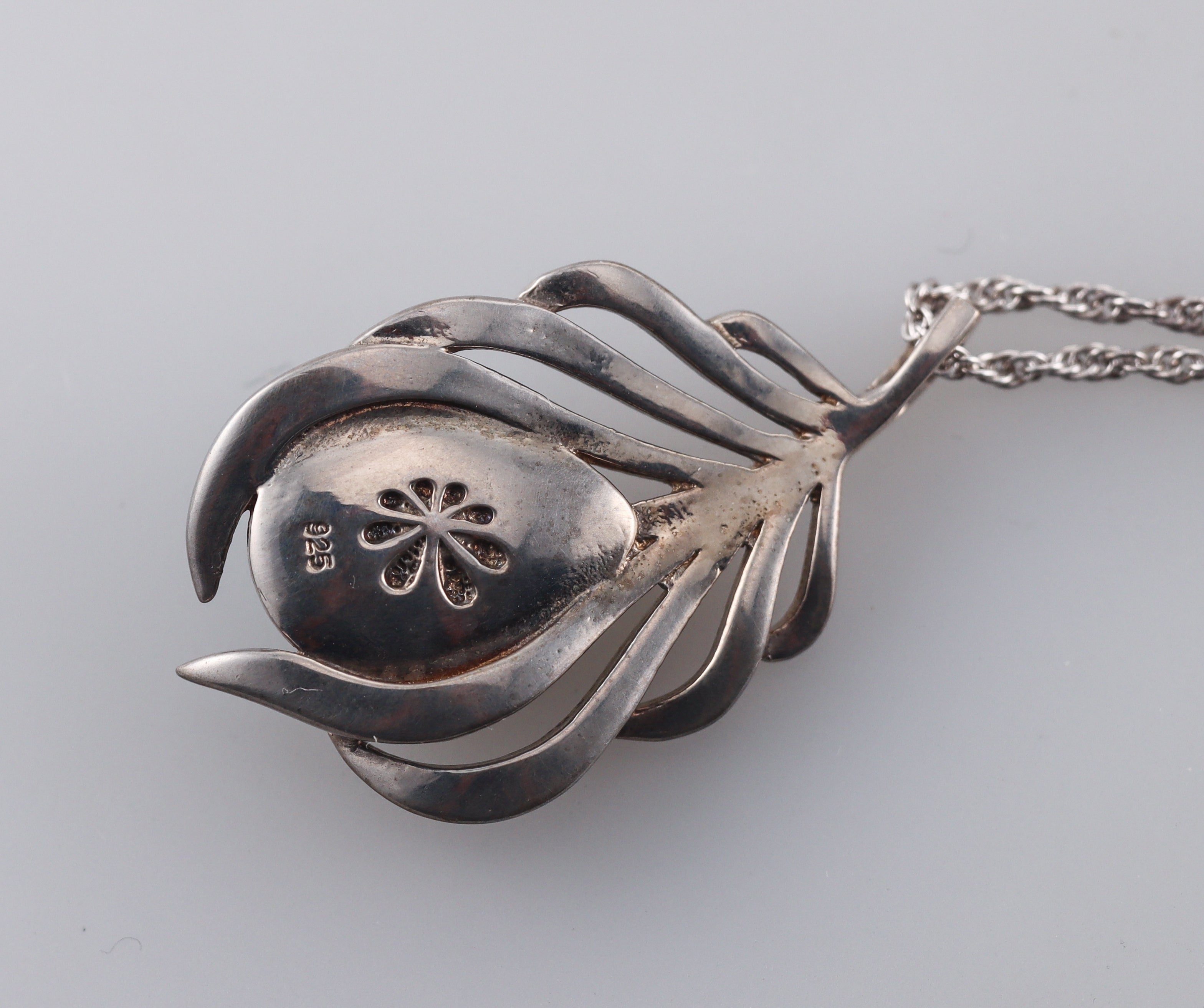 MarahLago Sterling Silver Larimar Pendant Necklace Retail $318
