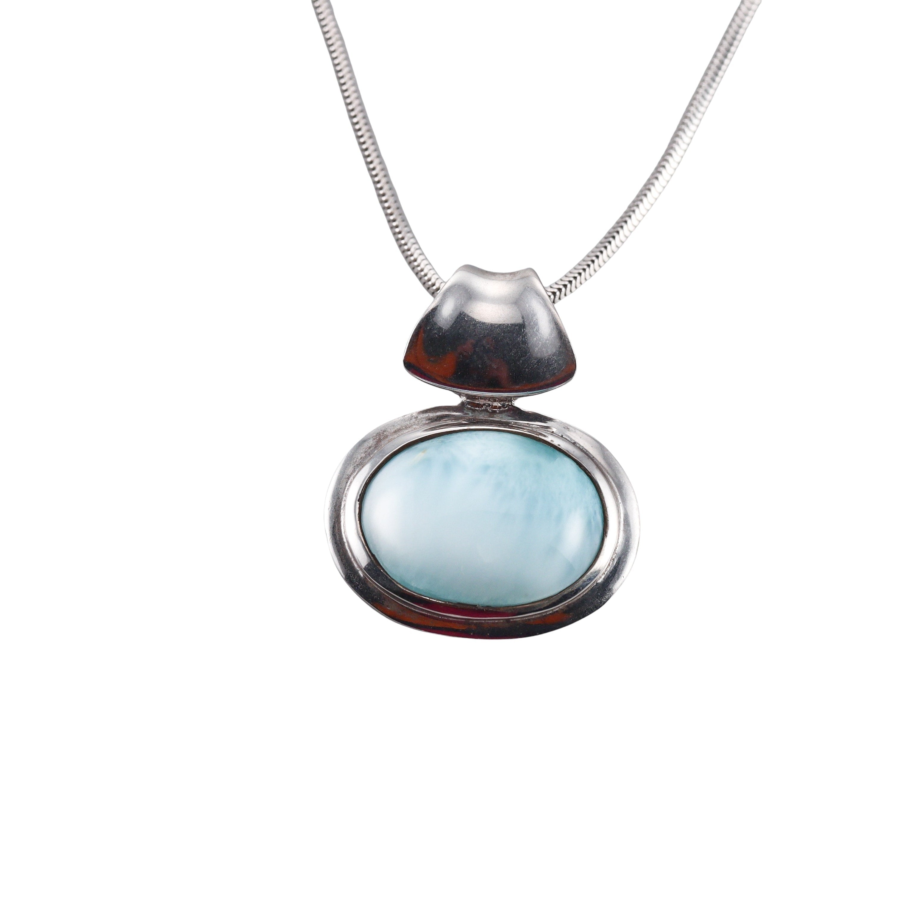 MarahLago Sterling Silver Larimar Pendant Necklace Retail $350