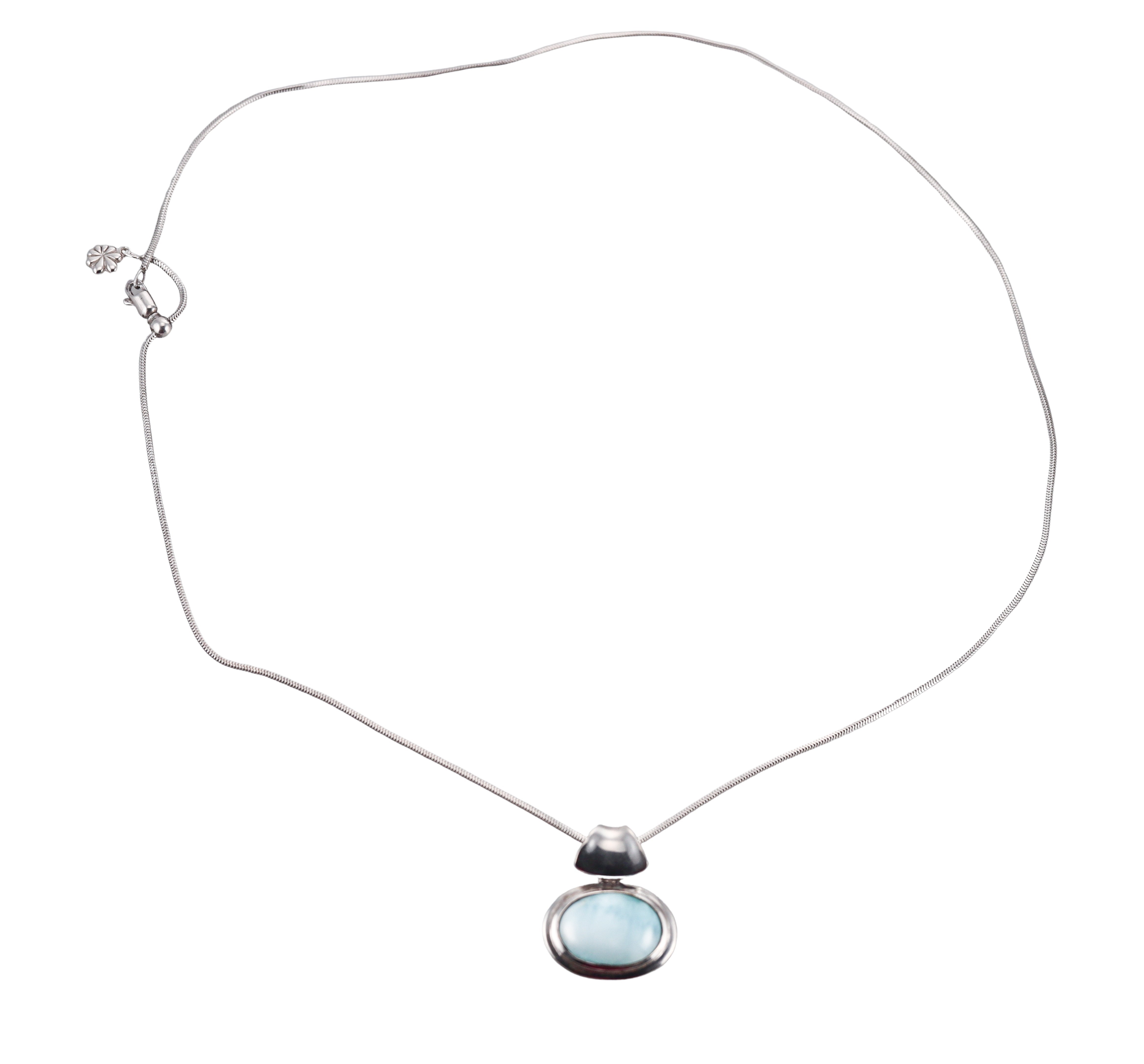 MarahLago Sterling Silver Larimar Pendant Necklace Retail $350
