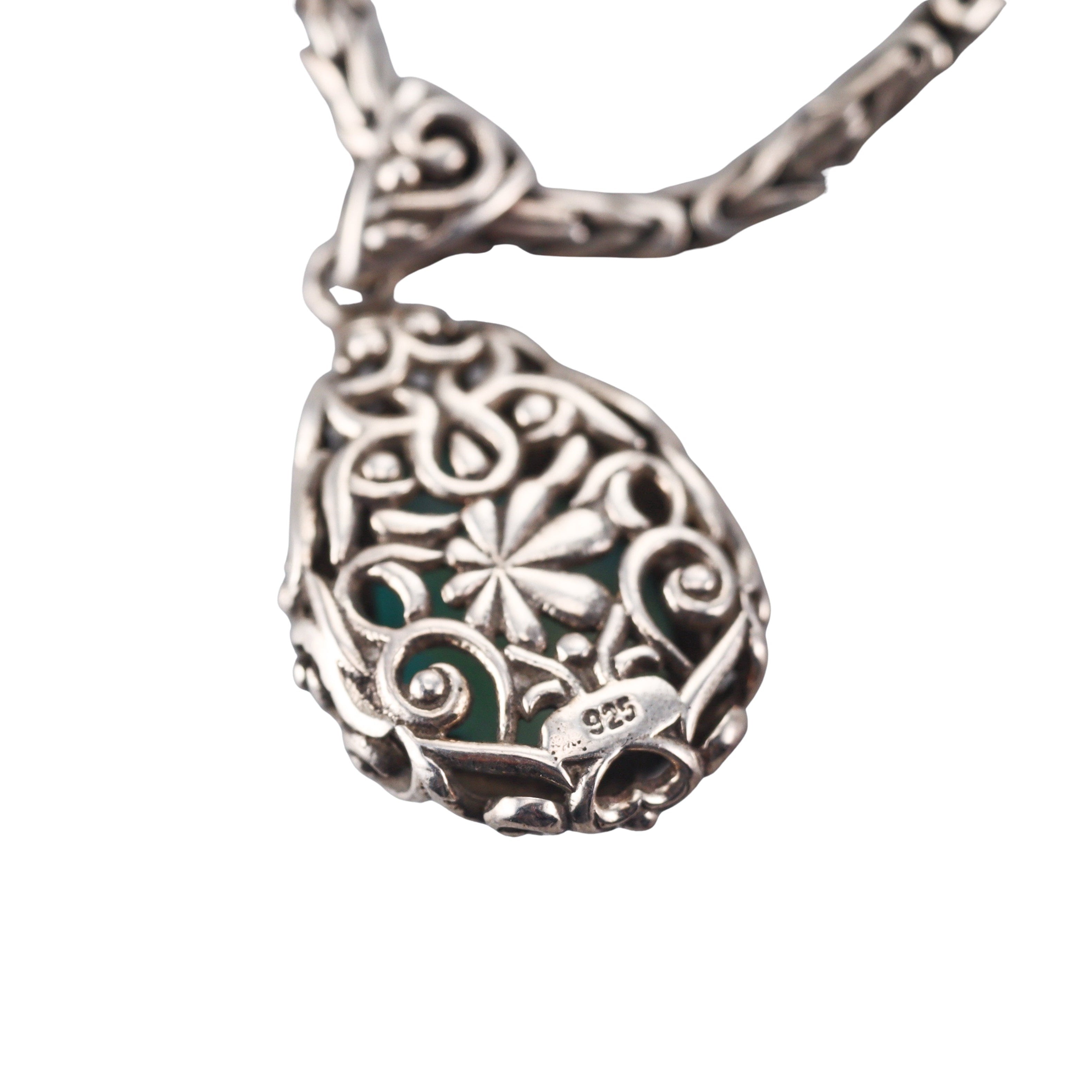 MarahLago Sterling Silver Larimar Pendant Toggle Necklace Retail $465