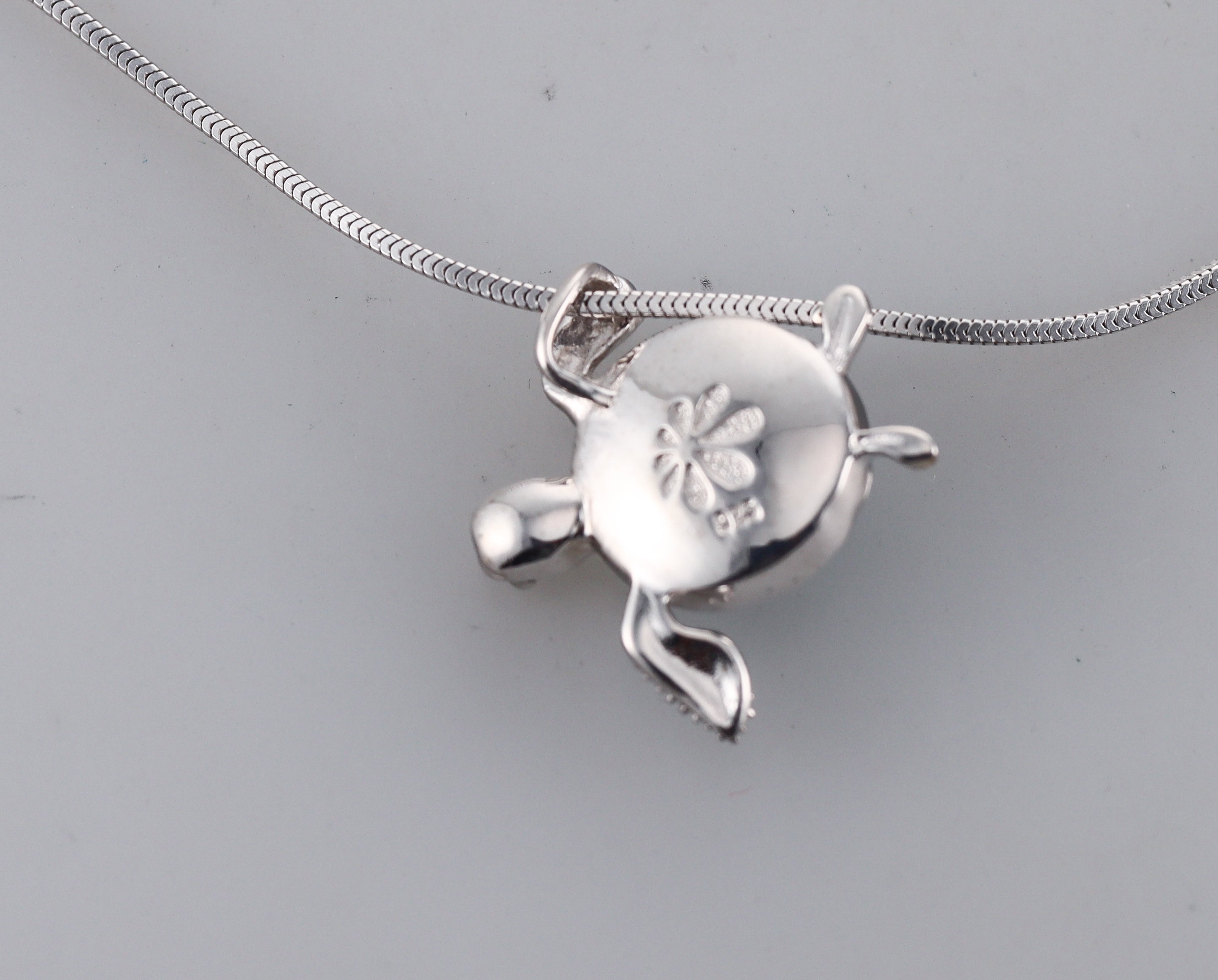 MarahLago Sterling Silver Larimar Sea Turtle Pendant Necklace Retail $280