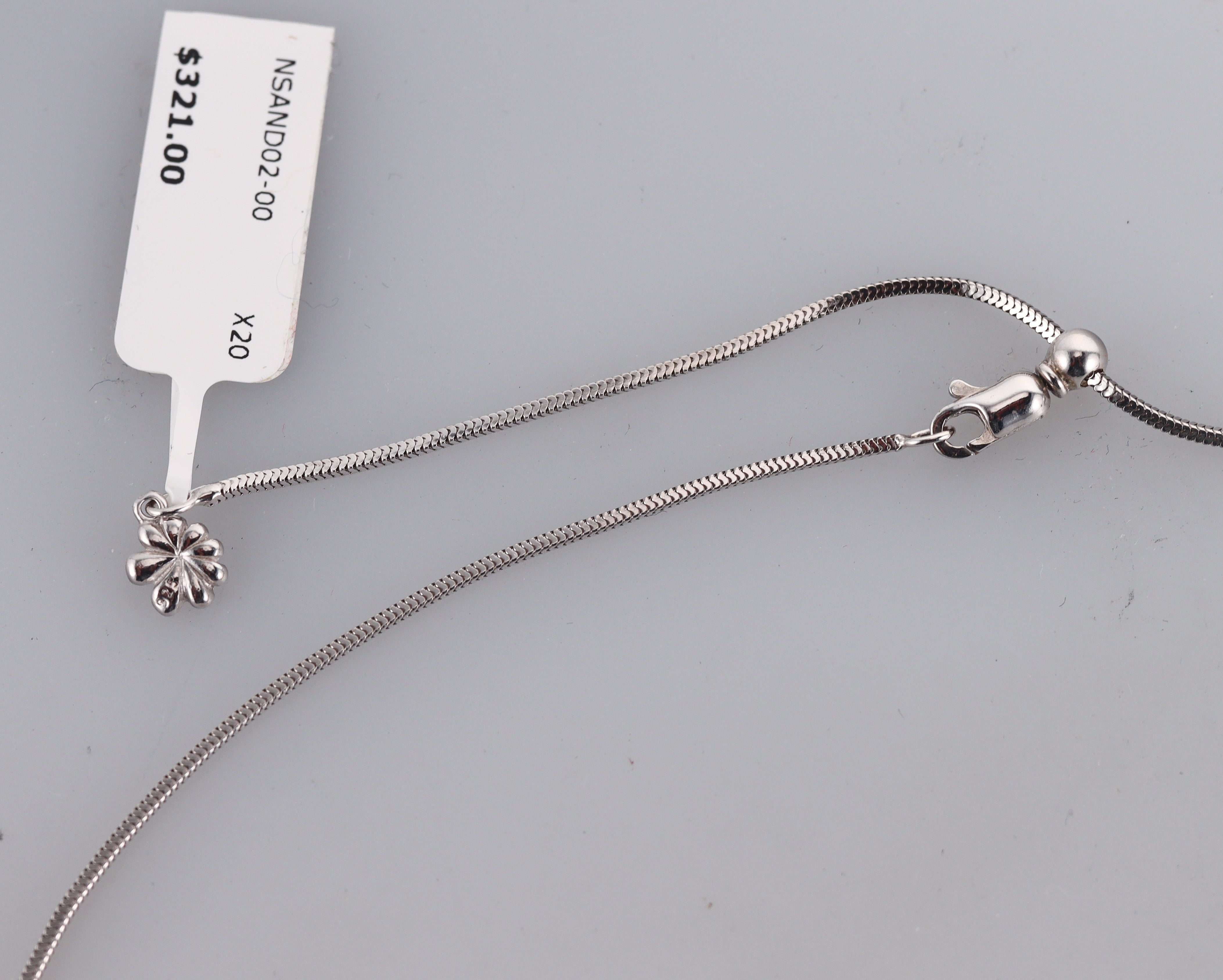MarahLago Sterling Silver Larimar Snowflake Pendant Necklace Retail $321