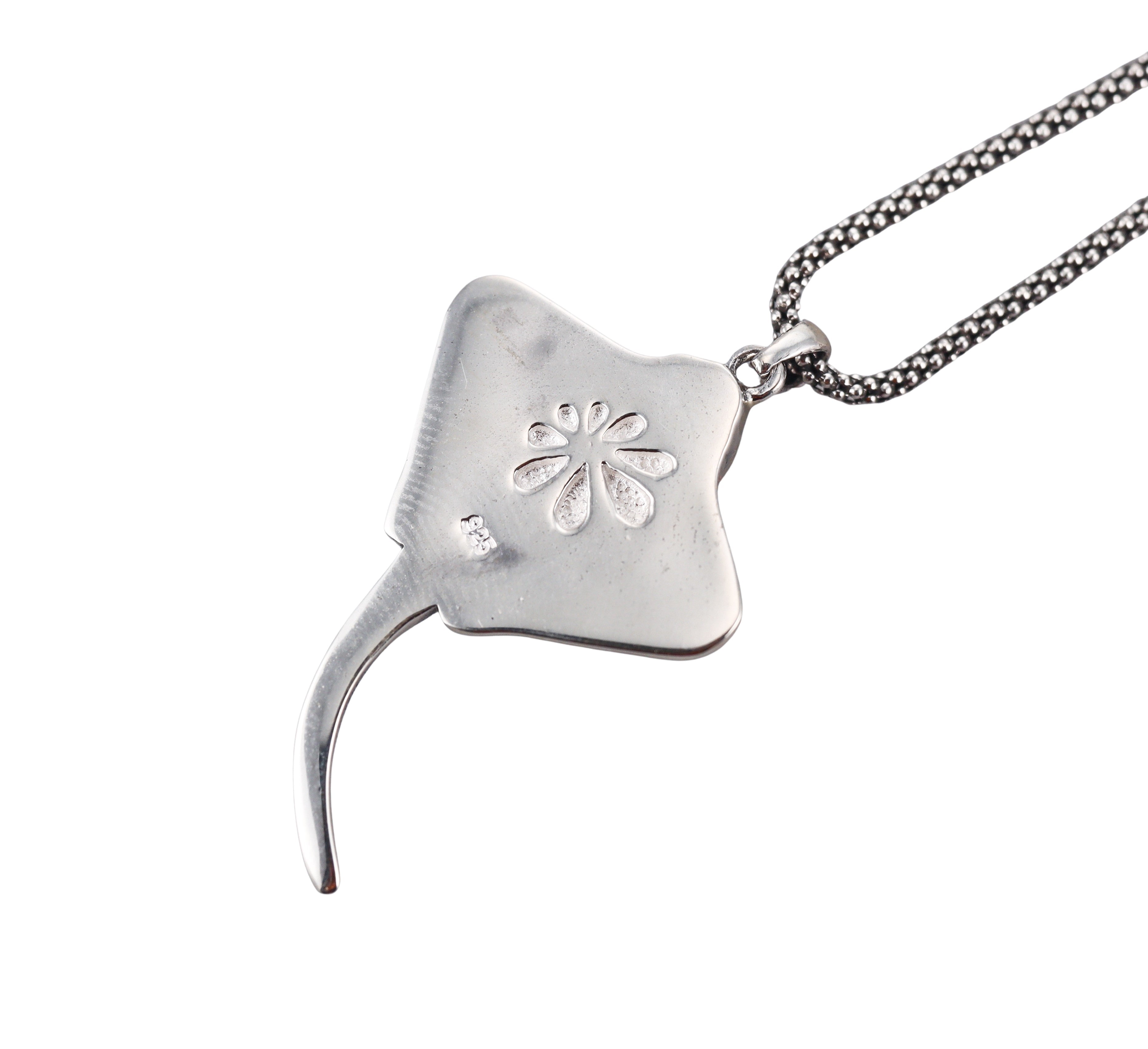 MarahLago Sterling Silver Larimar Stingray Pendant Necklace