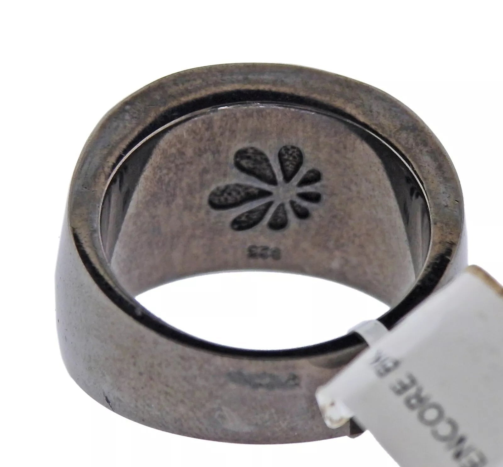 Marahlago Blackened Sterling Silver Larimar Encore Ring Retail $448