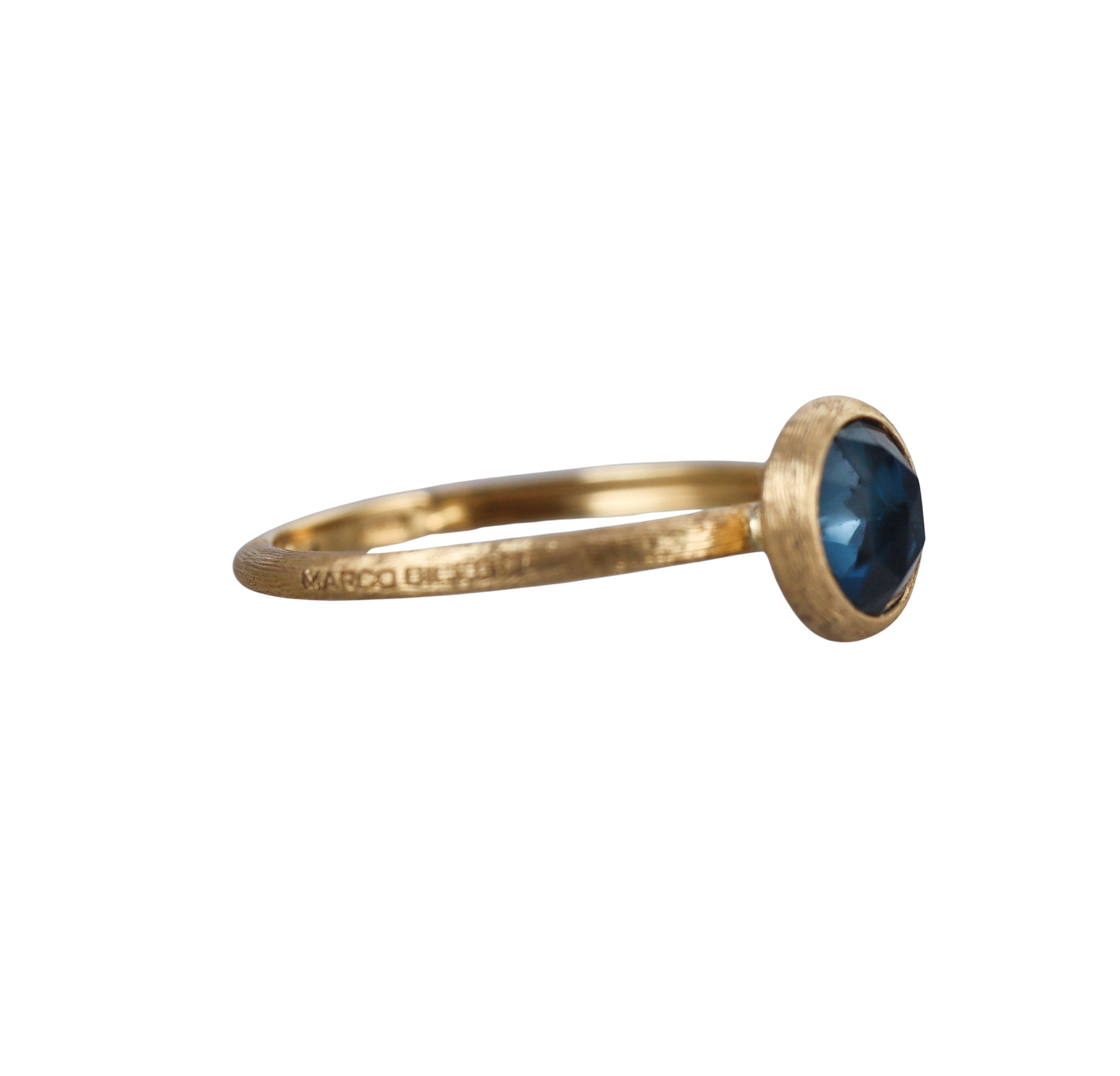 Marco Bicego Jaipur 18K Gold Blue Topaz Stackable Ring