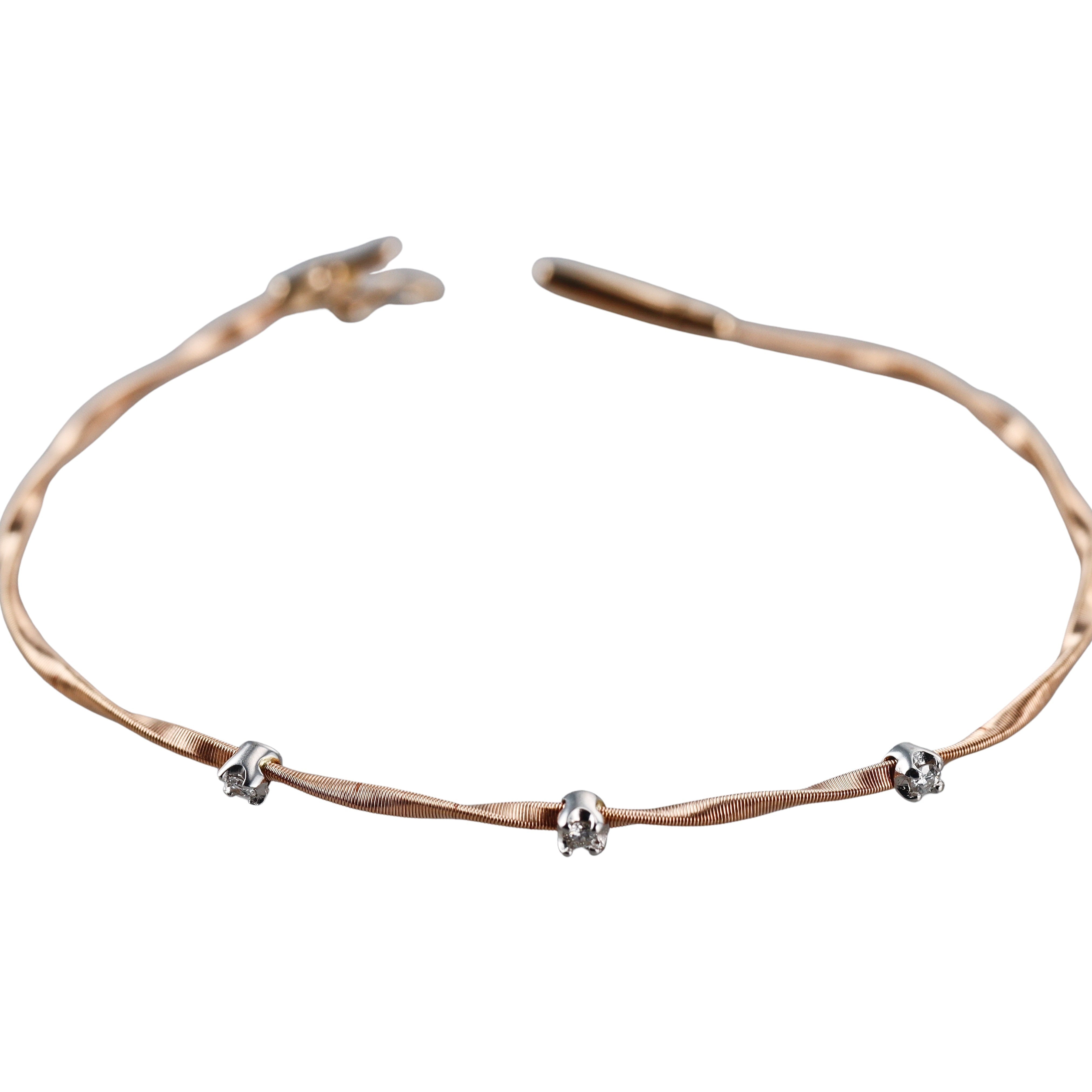 Marco Bicego Marrakech 18K Twisted Coil Diamond Bracelet