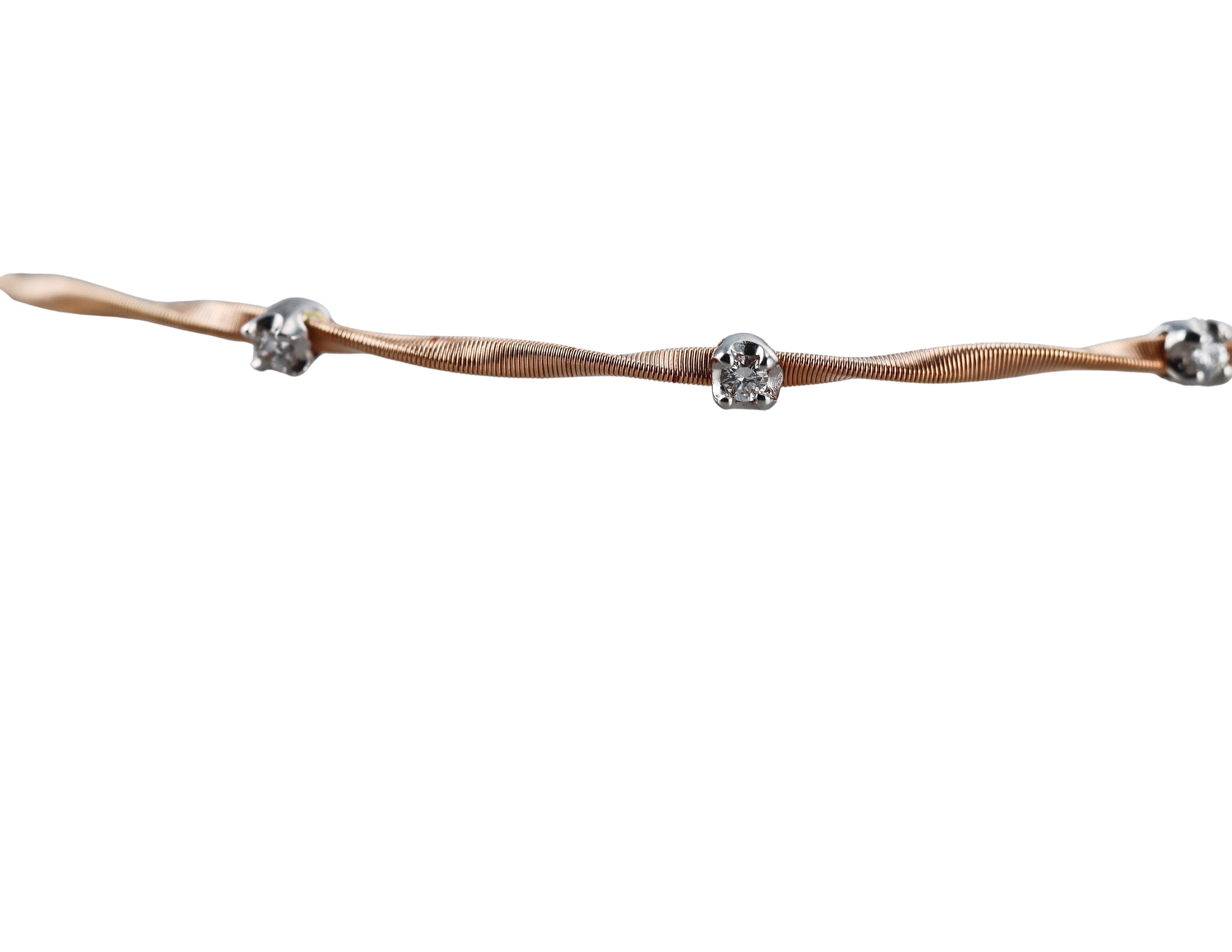 Marco Bicego Marrakech 18K Twisted Coil Diamond Bracelet