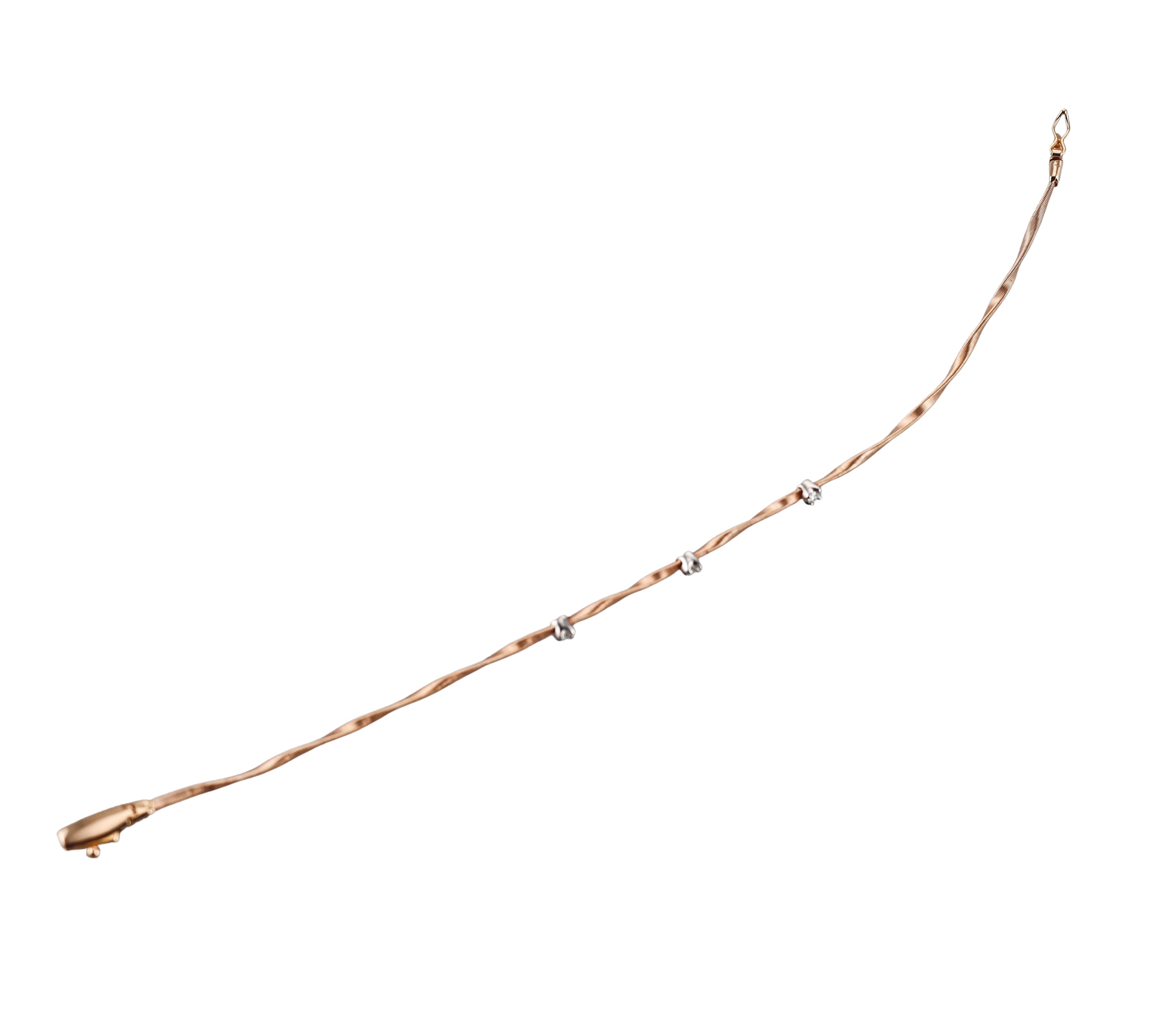 Marco Bicego Marrakech 18K Twisted Coil Diamond Bracelet