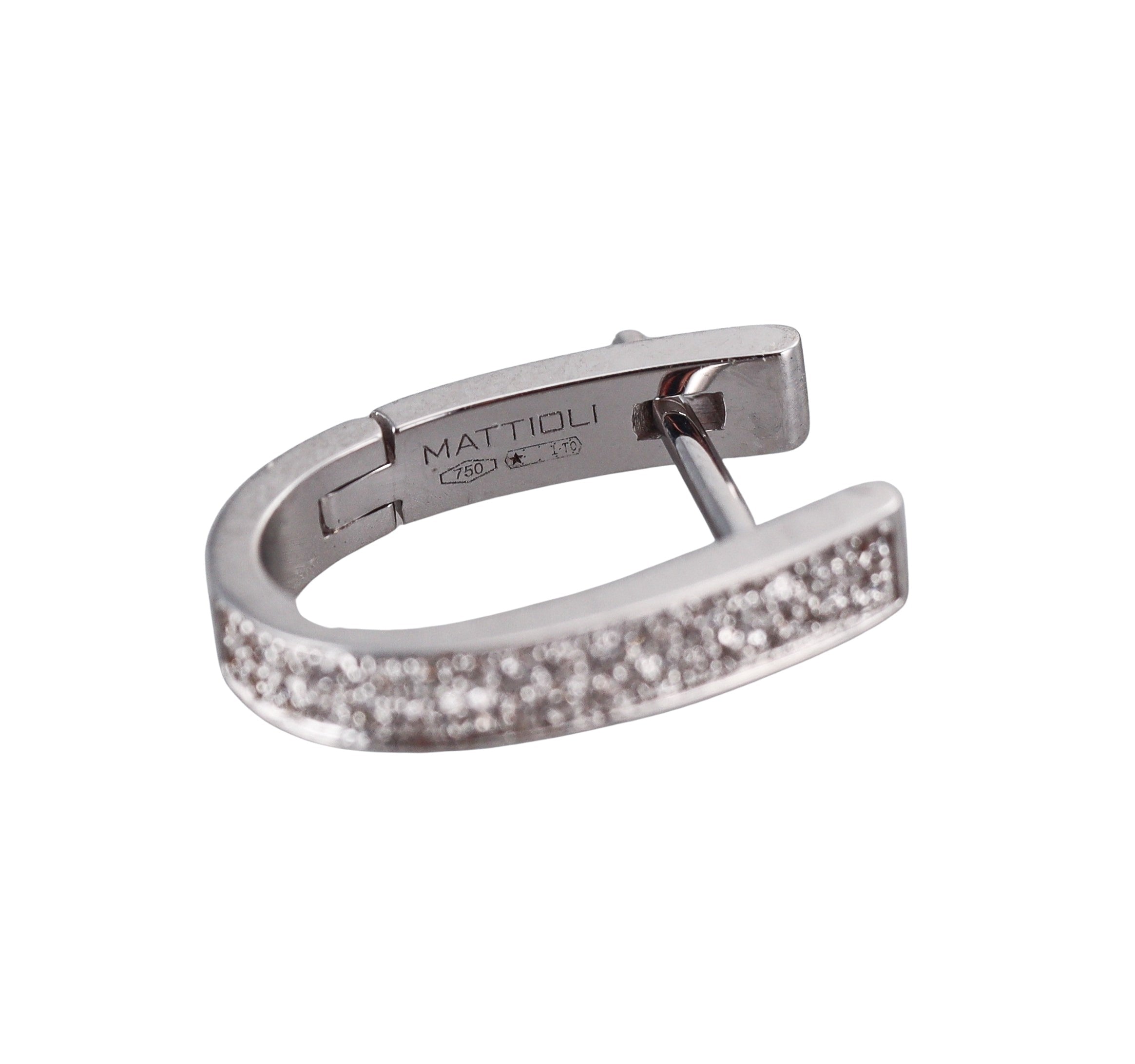 Mattioli Aruba White Gold Diamond Hoop Earrings