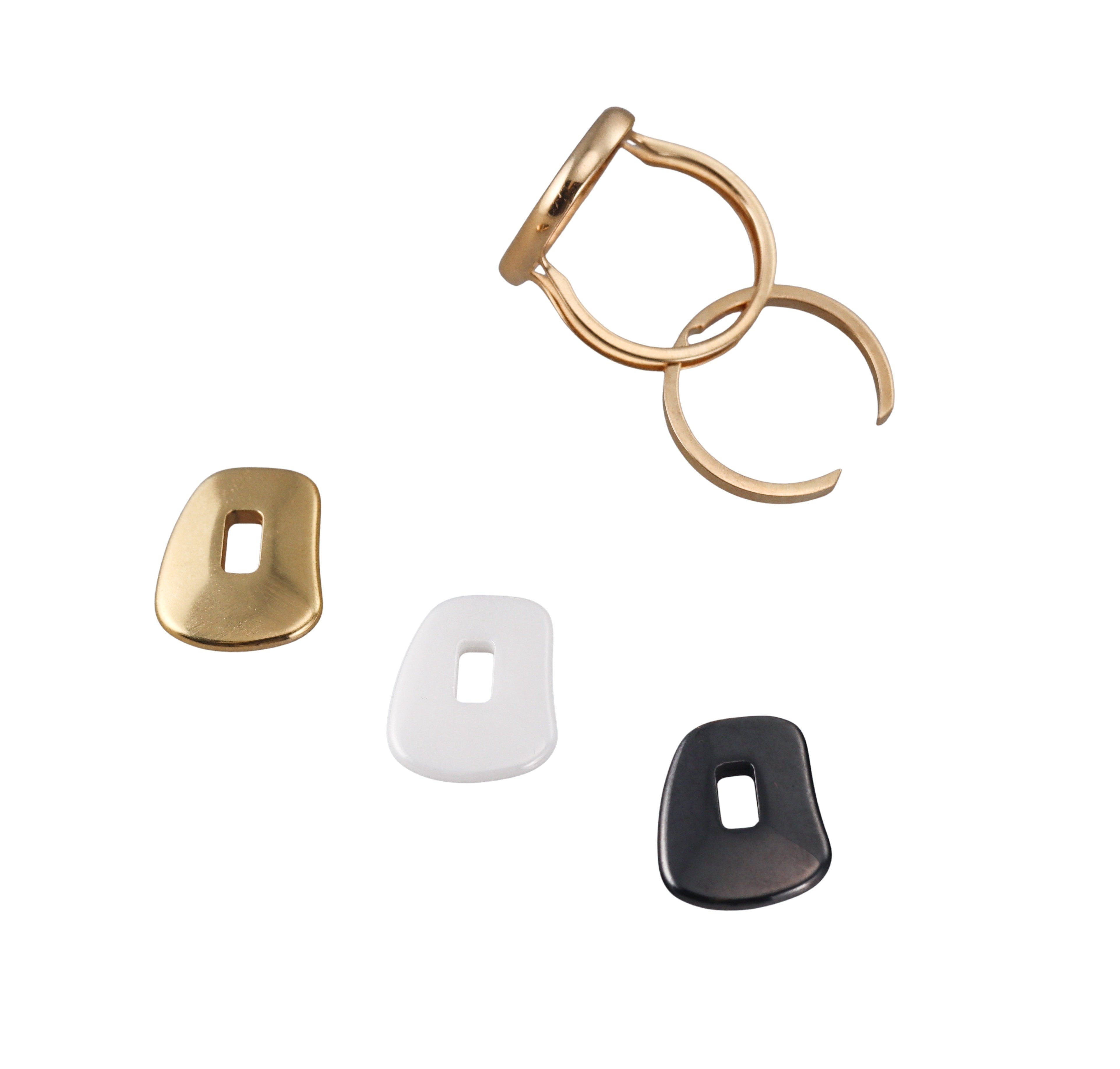 Mattioli Puzzle Small Yellow Gold Ceramic Interchangeable Ring