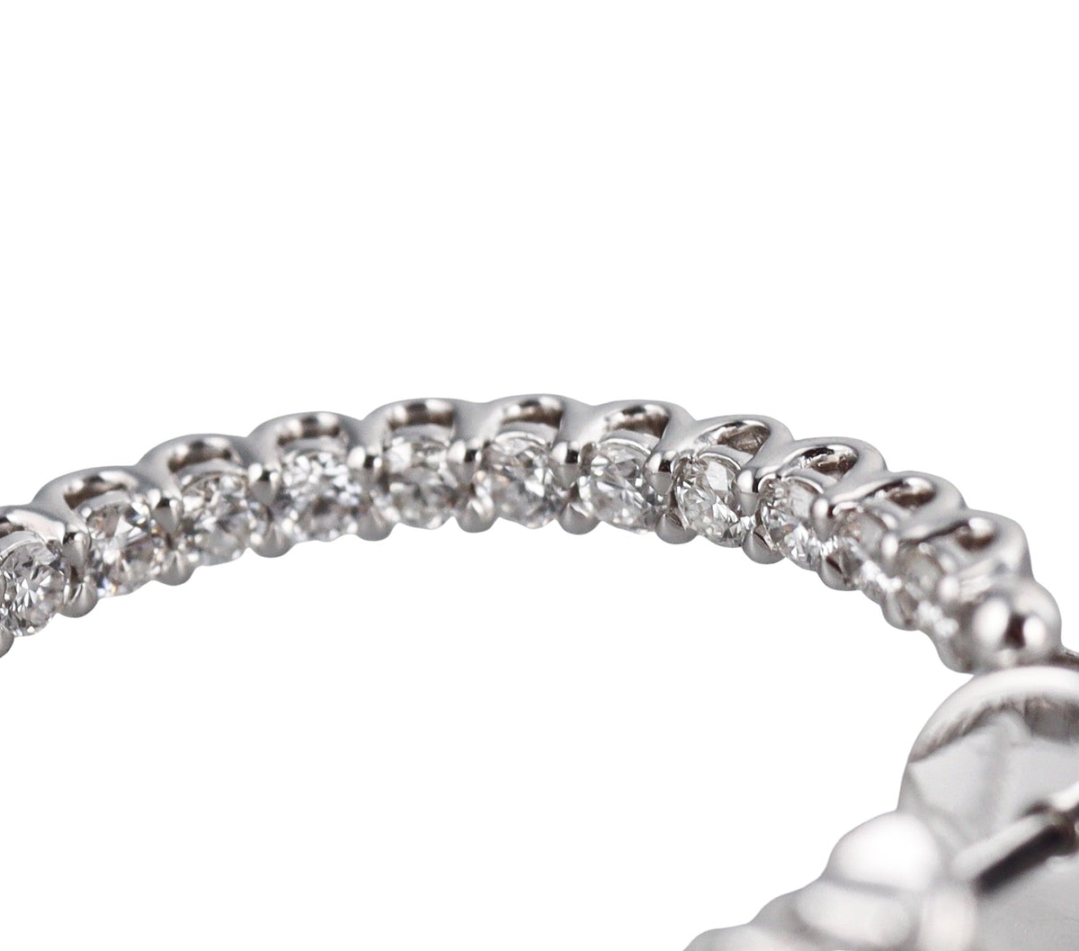 Memoire by Hearts on Fire 18k Diamond Woven Gallery Round Hoops Earrings