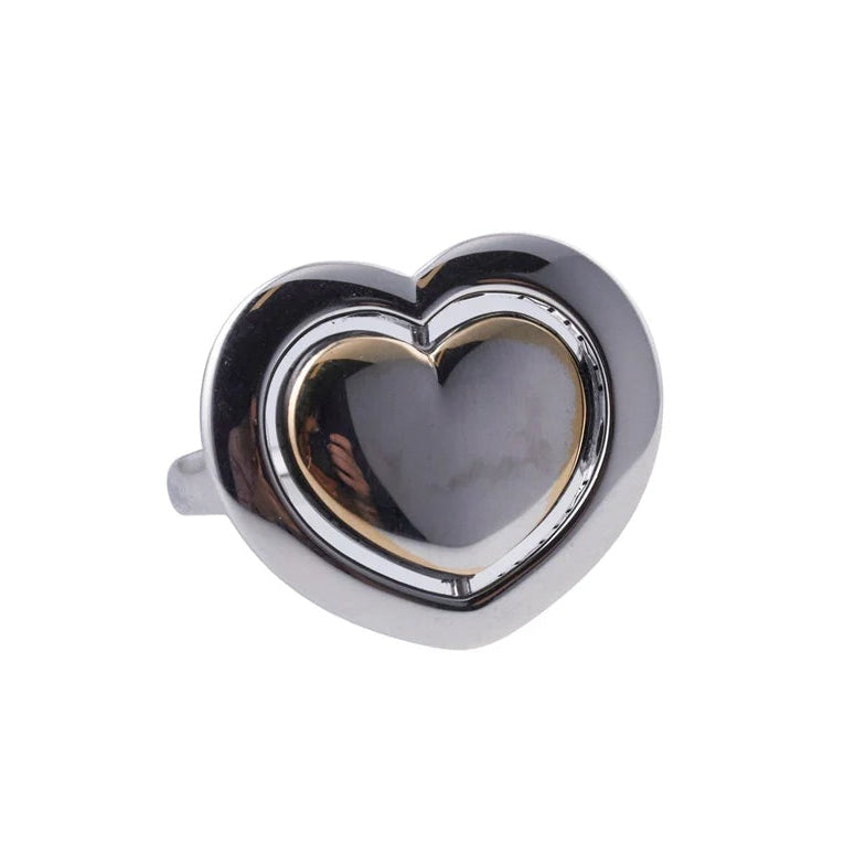 Mimi Milano Onyx Gold Flip Top Heart Ring