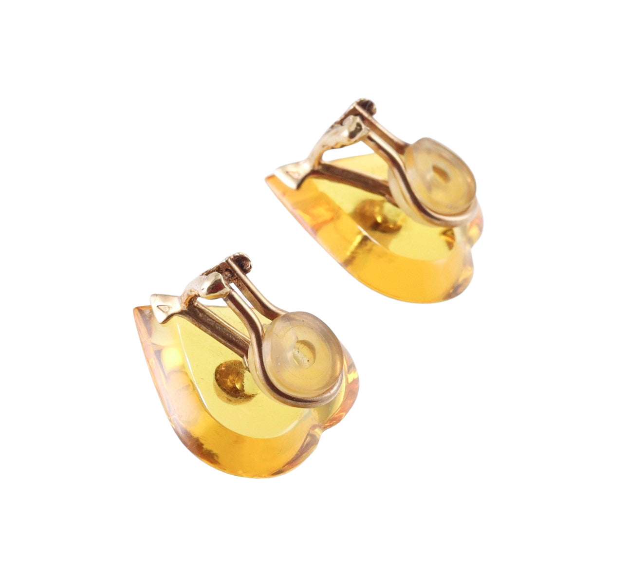 Baccarat 18k Gold Heart Crystal  Earrings OG-3274