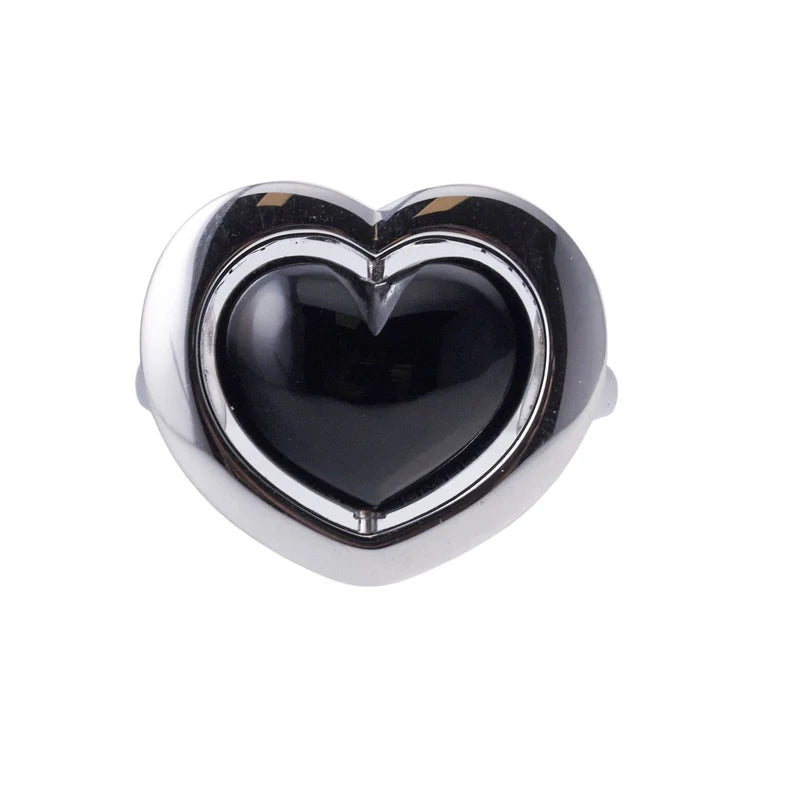 Mimi Milano Onyx Gold Flip Top Heart Ring