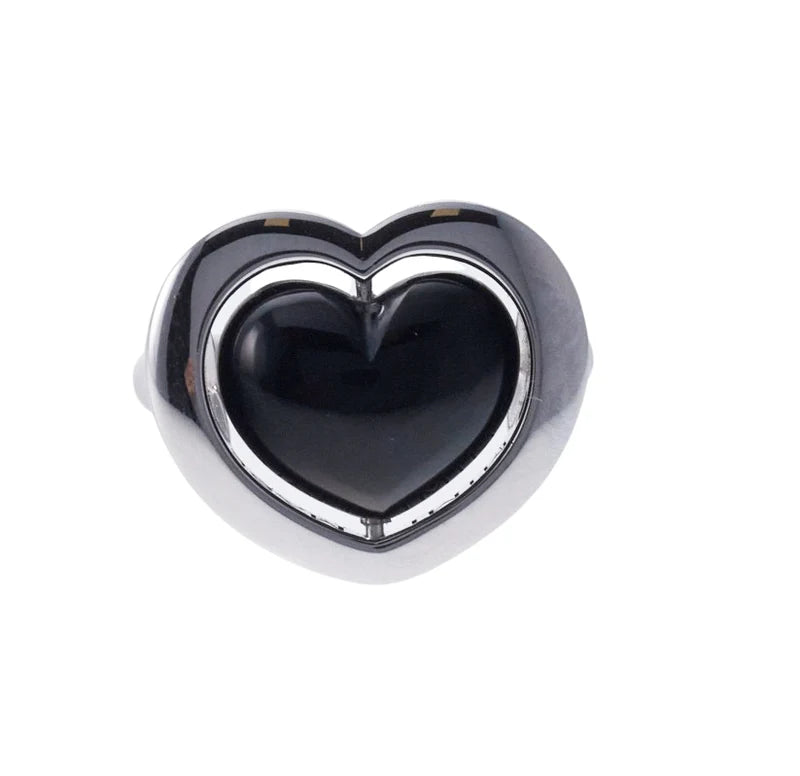 Mimi Milano Onyx Gold Flip Top Heart Ring
