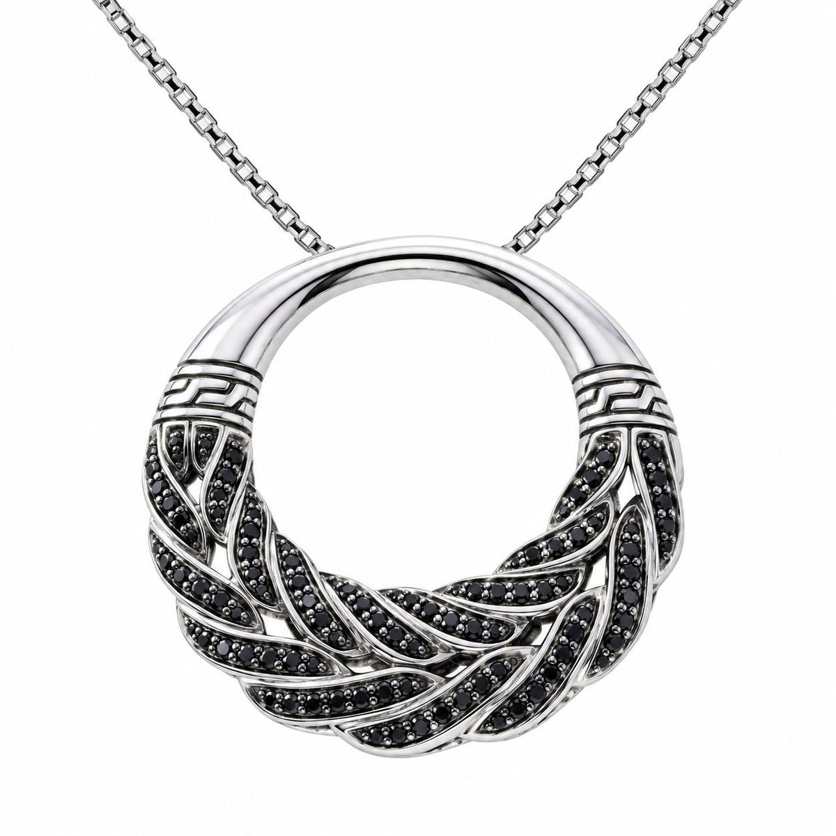John Hardy Classic Chain Sterling Silver Black Spinel Necklace Retail Value