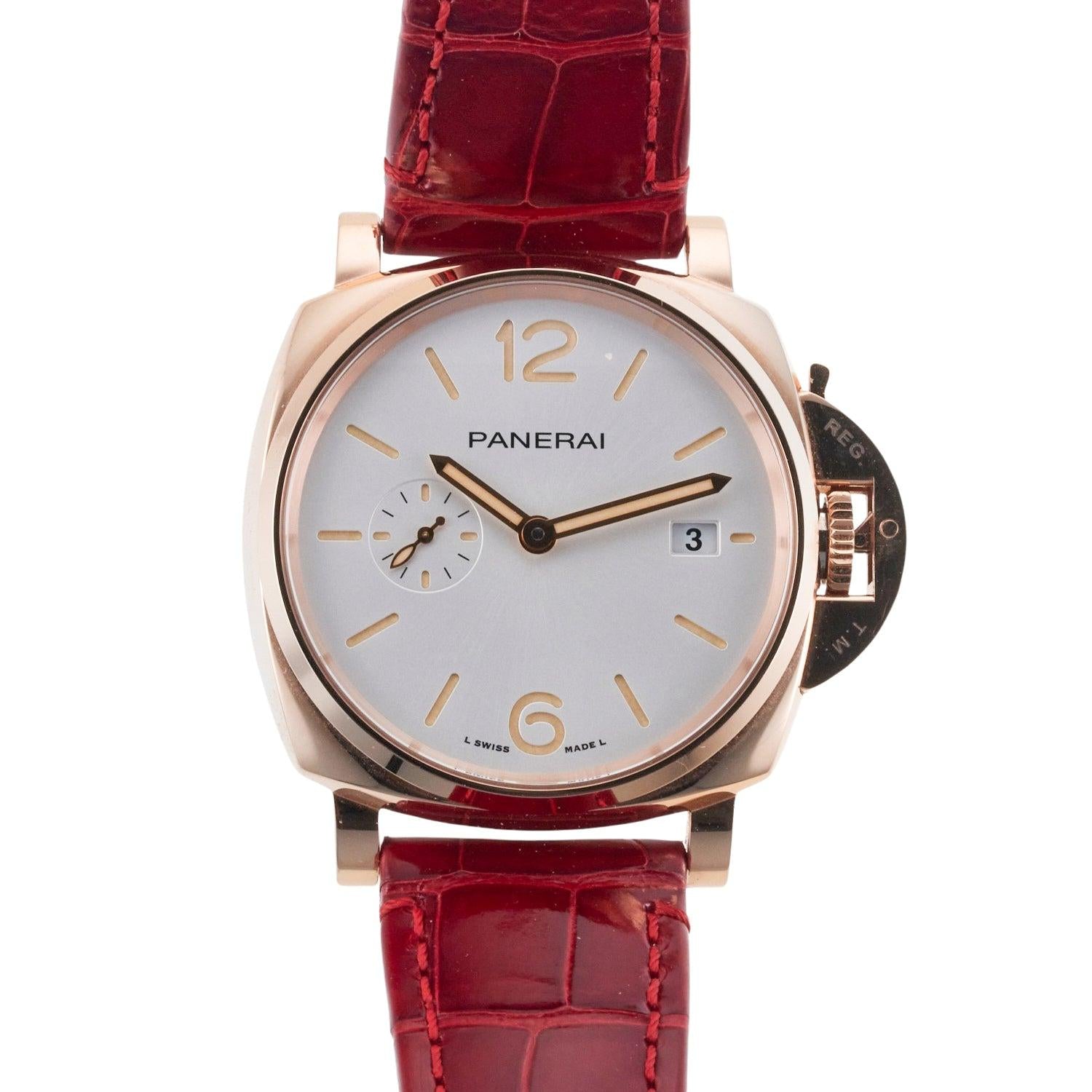 Panerai Luminor 18k Rose Gold Due Goldtech Watch PAM01336