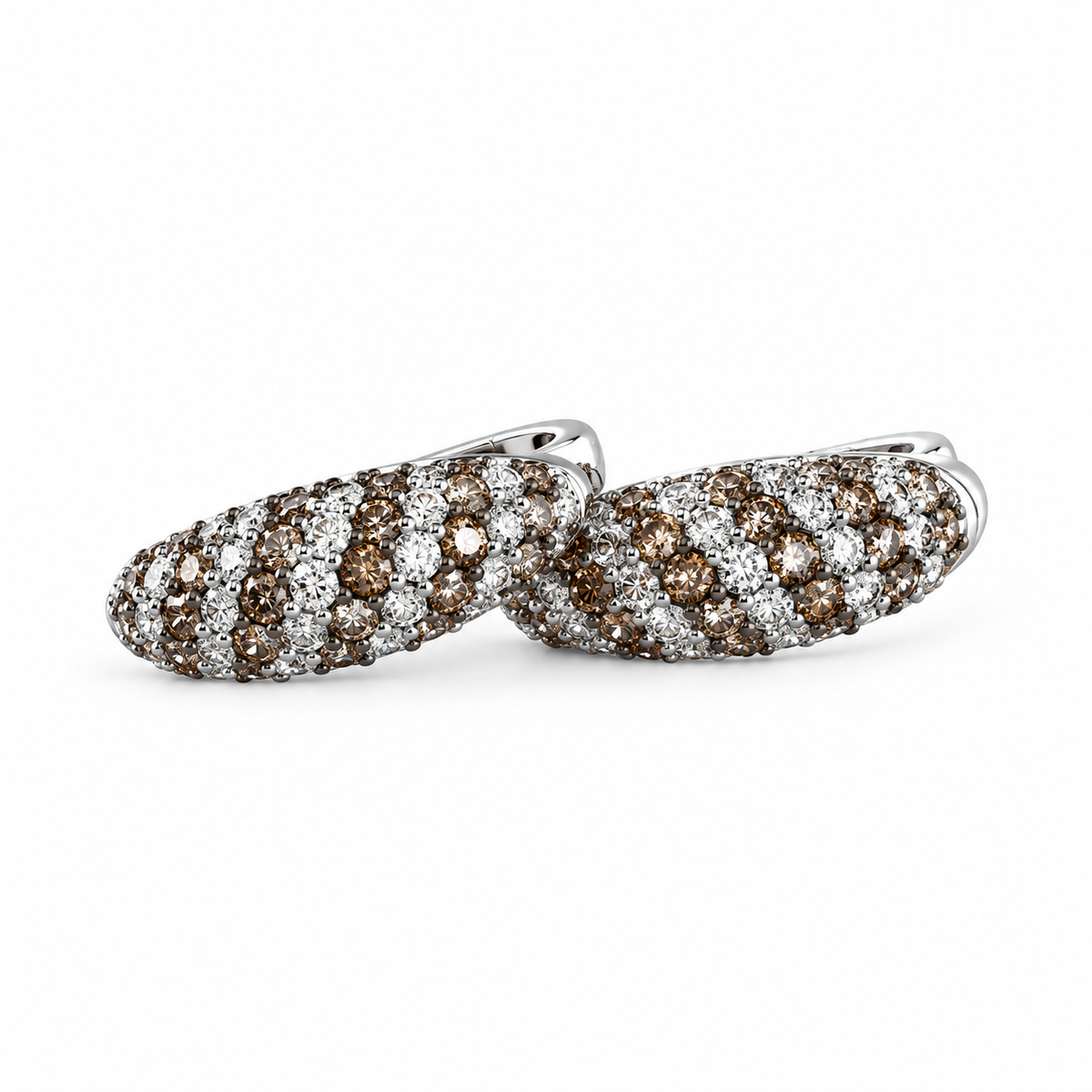14k Gold 2.20ctw Diamond Hoop Earrings